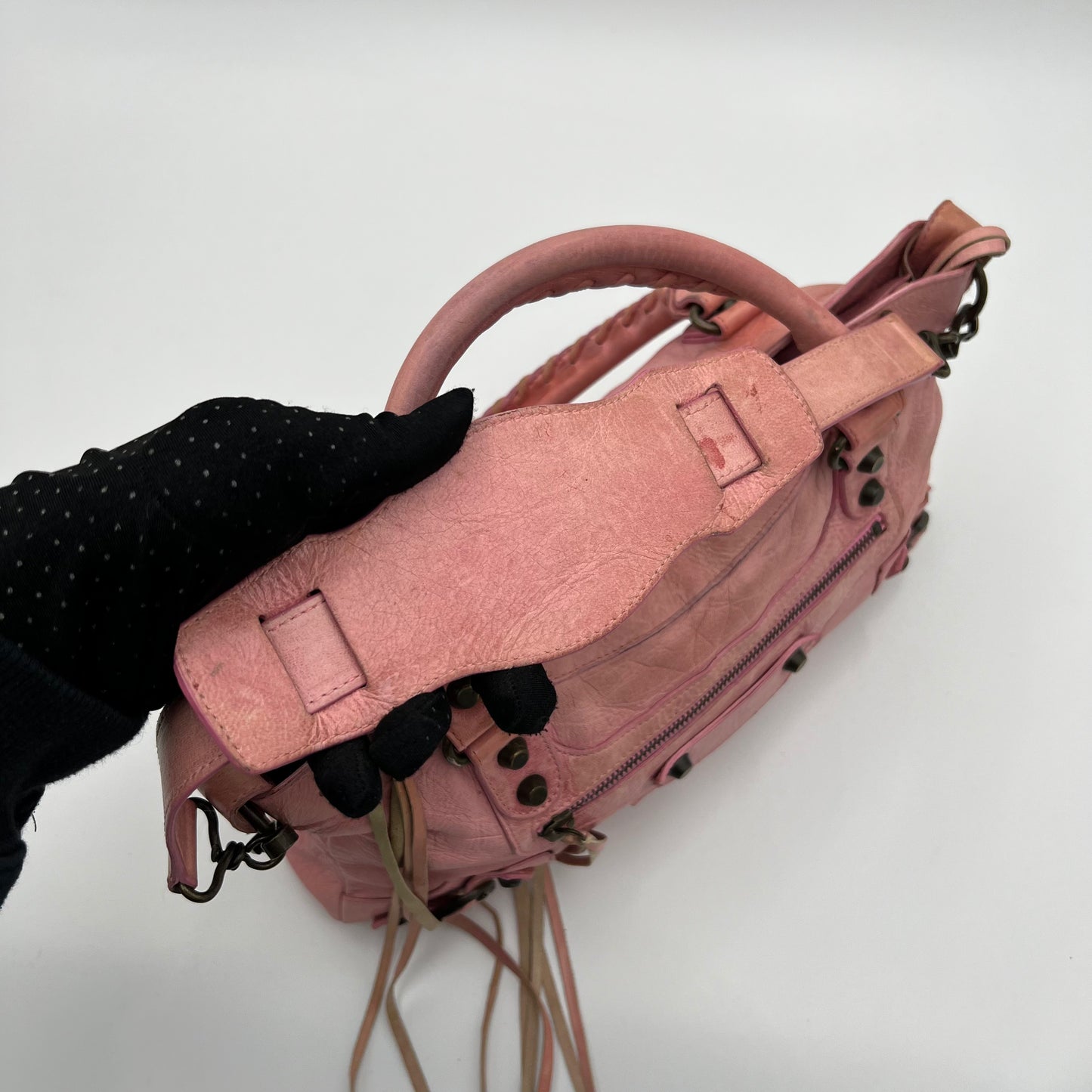 Balenciaga Pink Leather Classic The First City Bag