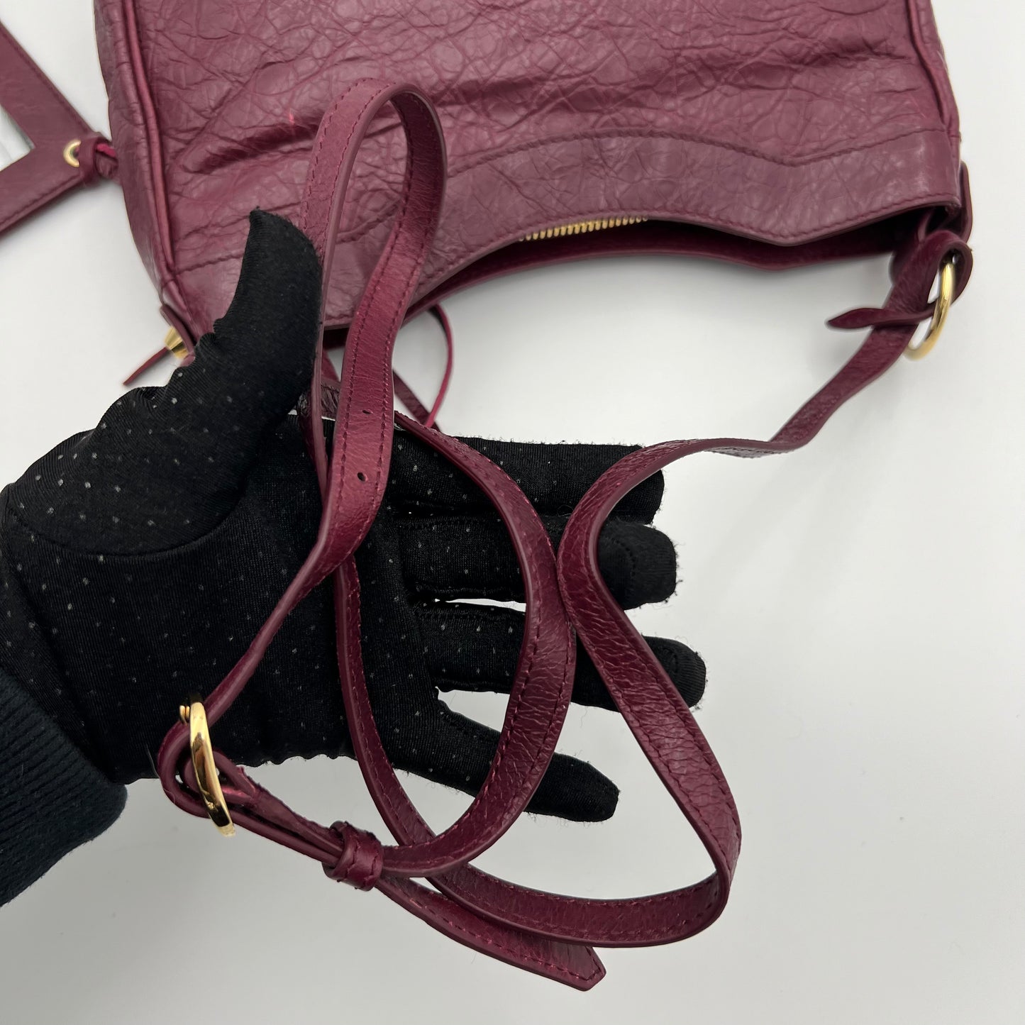 Balenciaga Prune Agneau Classic Hip Bag