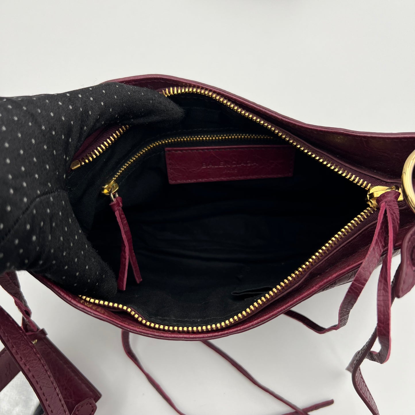 Balenciaga Prune Agneau Classic Hip Bag