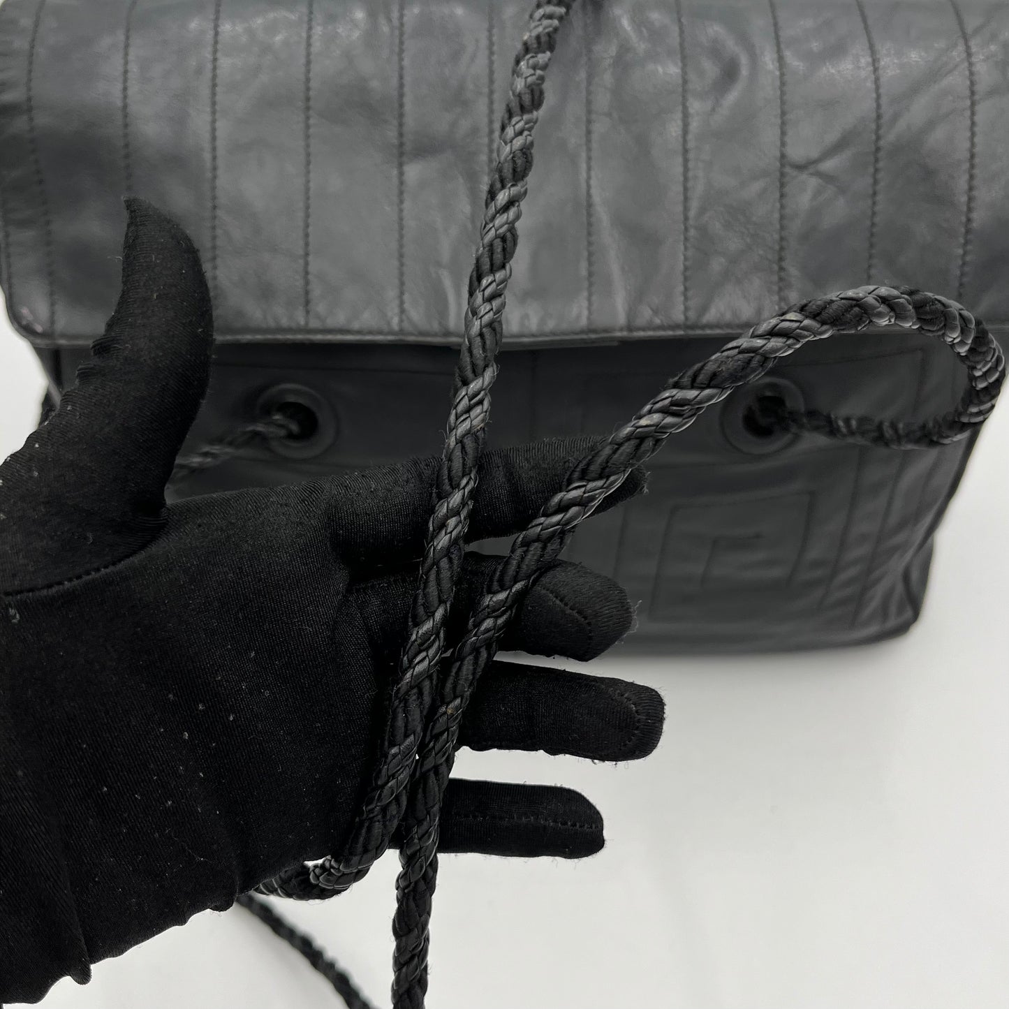 Prada Leather Flap Long Strap Bag