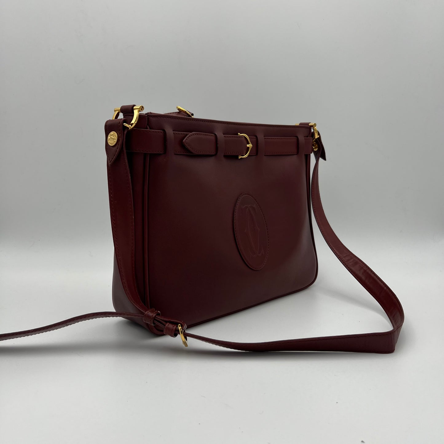 Cartier Must de Cartier Burgundy Shoulder Sling Bag
