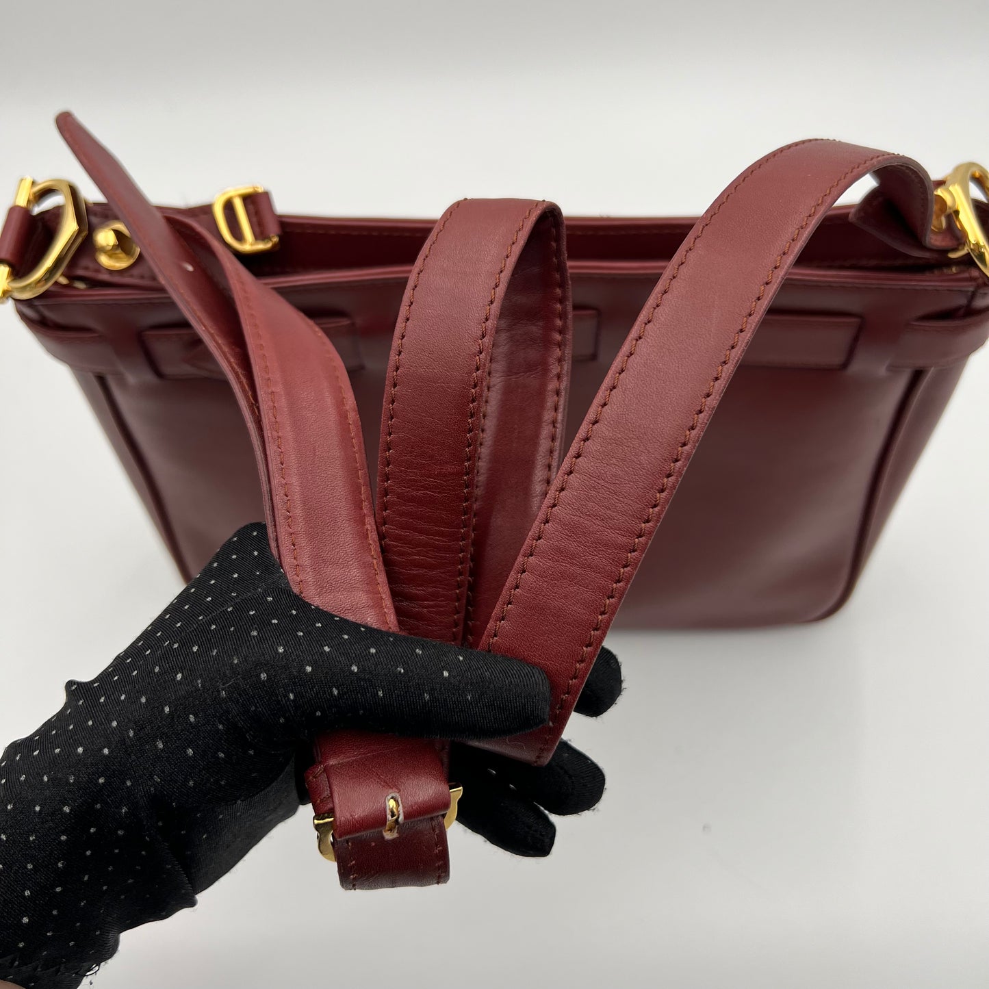 Cartier Must de Cartier Burgundy Shoulder Sling Bag