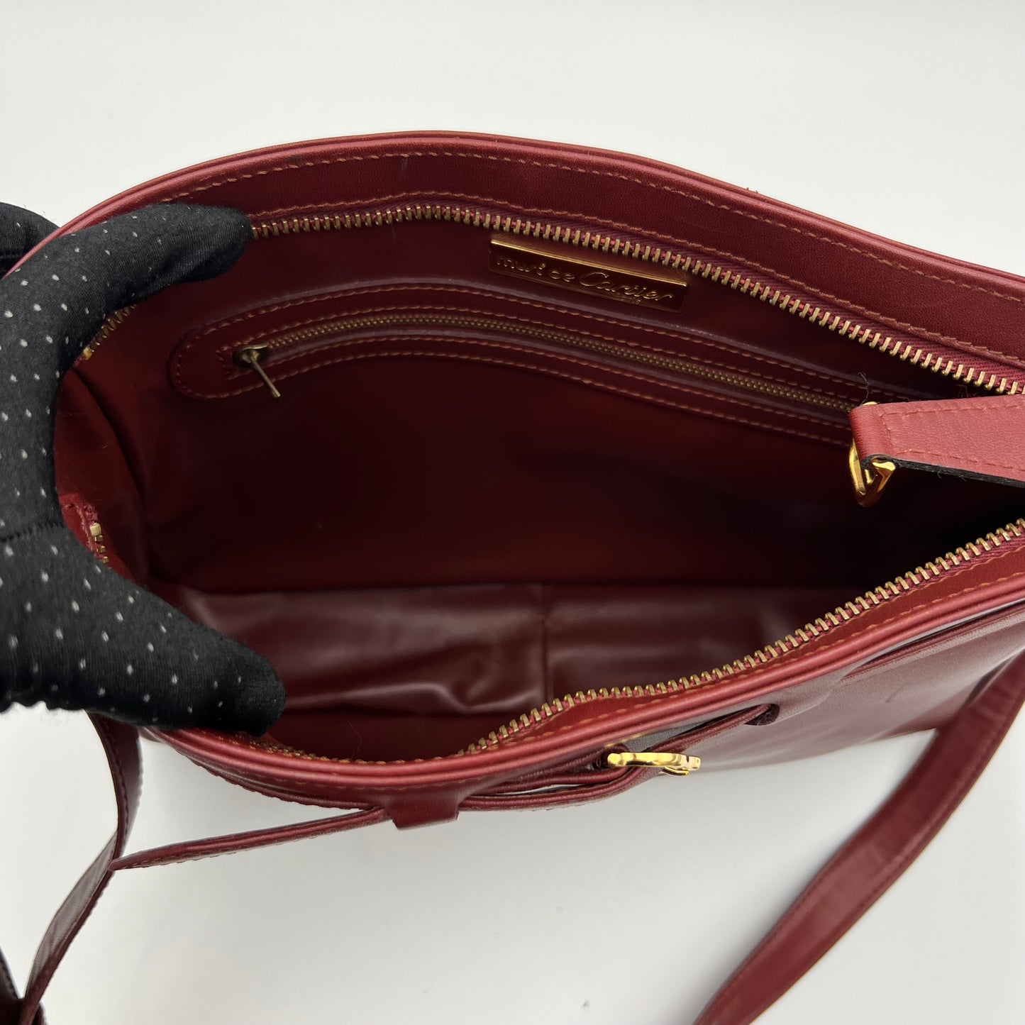 Cartier Must de Cartier Burgundy Shoulder Sling Bag