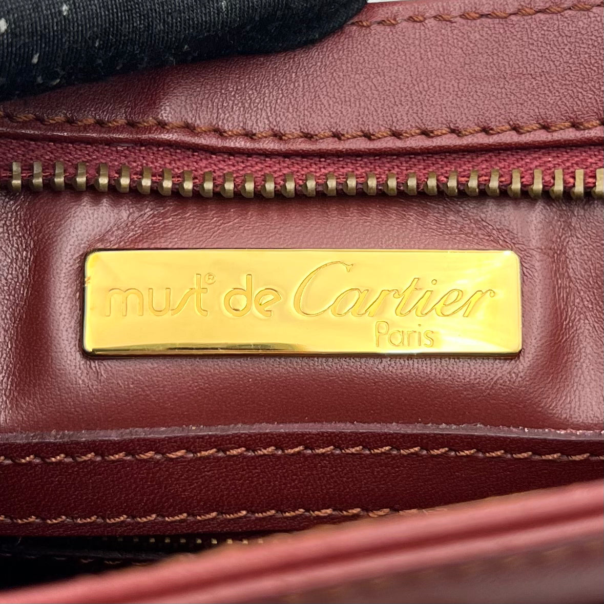 Cartier Must de Cartier Burgundy Shoulder Sling Bag