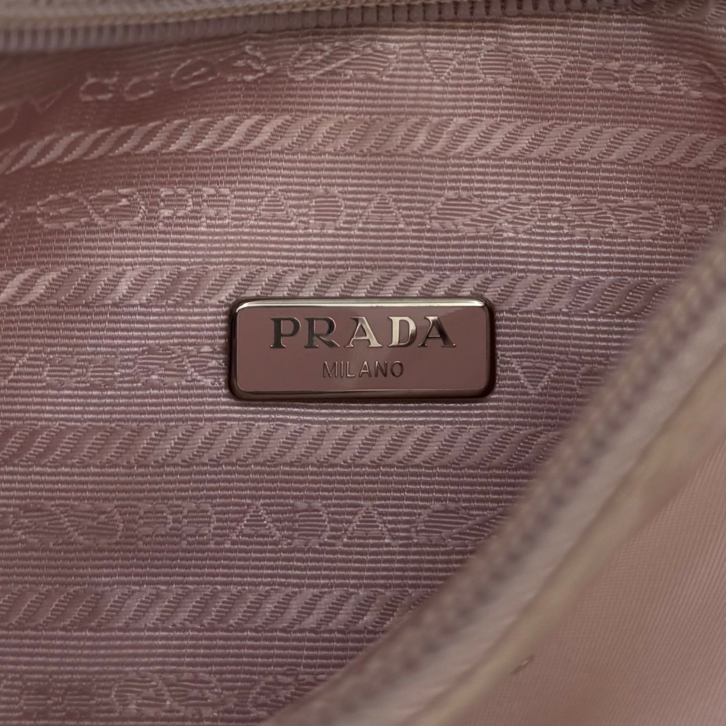 Prada Alabaster Pink Nylon Re-Edition 2000 Mini Hobo Bag