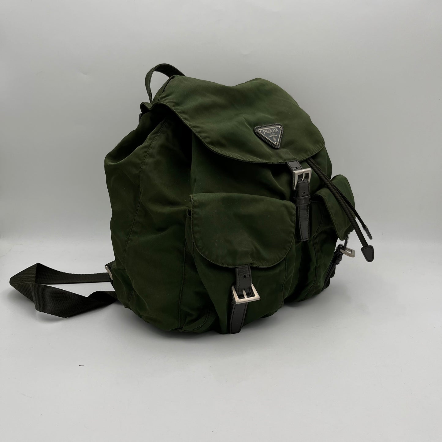 Prada Green Nylon Backpack