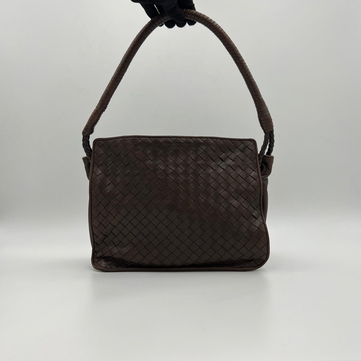 Bottega Veneta Brown Intrecciato Shoulder Bag