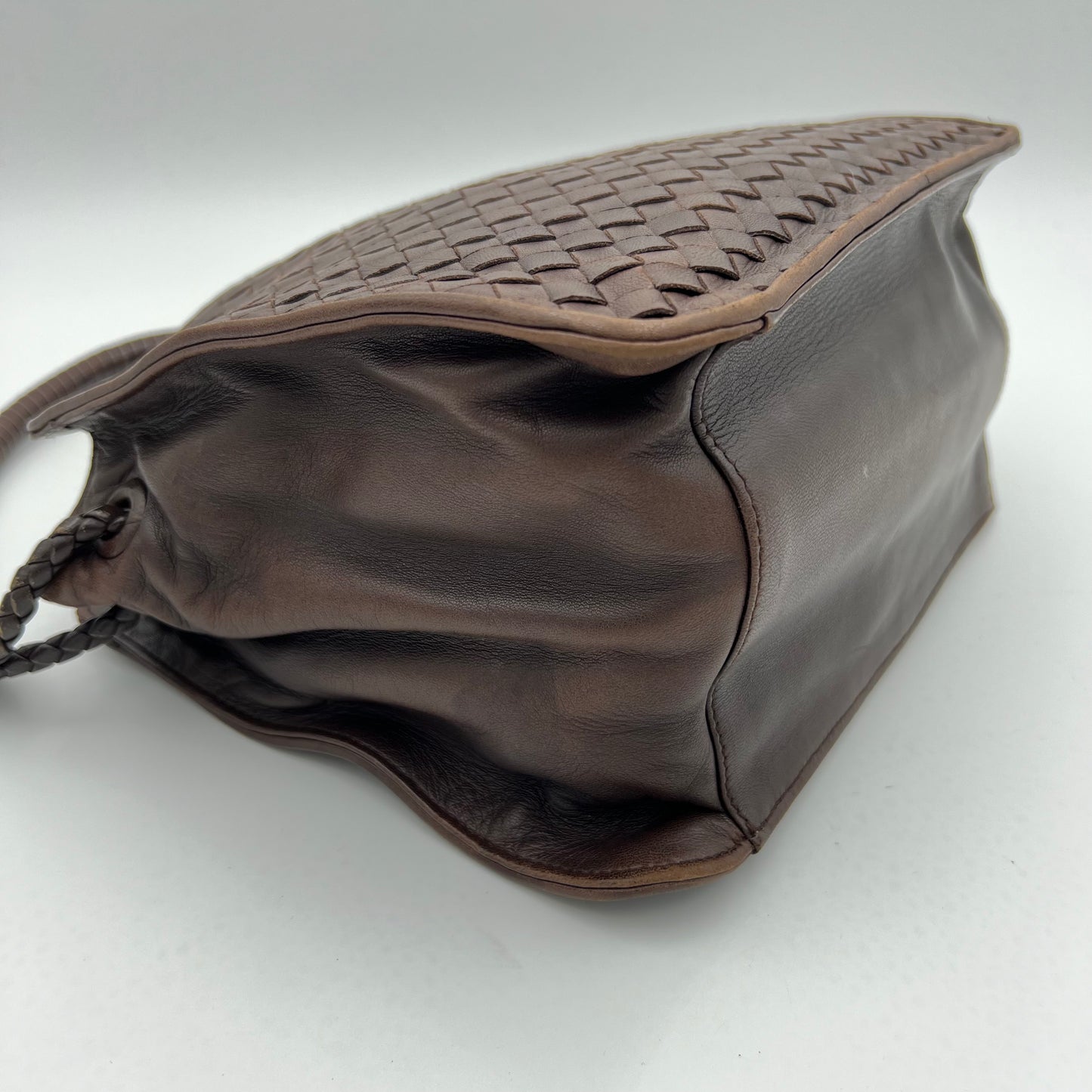Bottega Veneta Brown Intrecciato Shoulder Bag