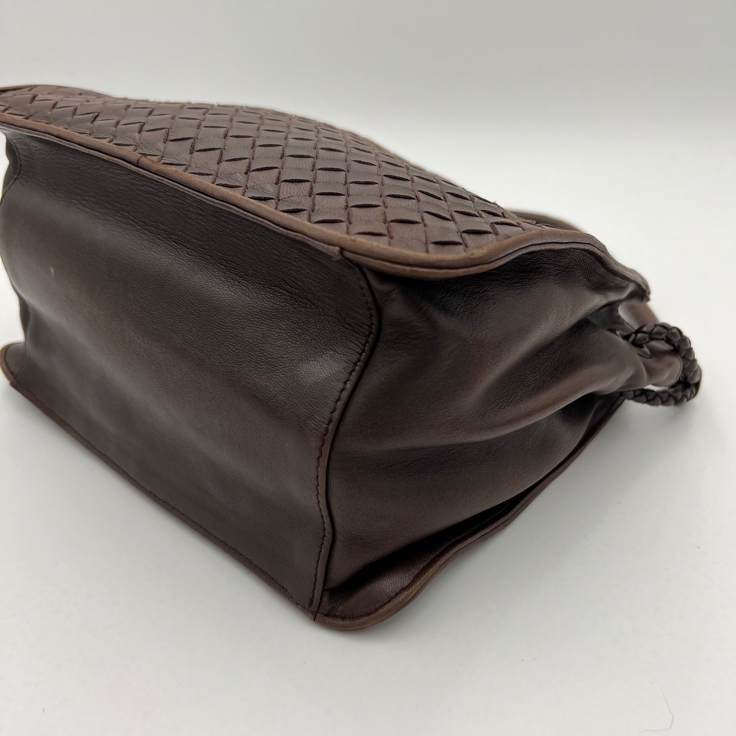 Bottega Veneta Brown Intrecciato Shoulder Bag