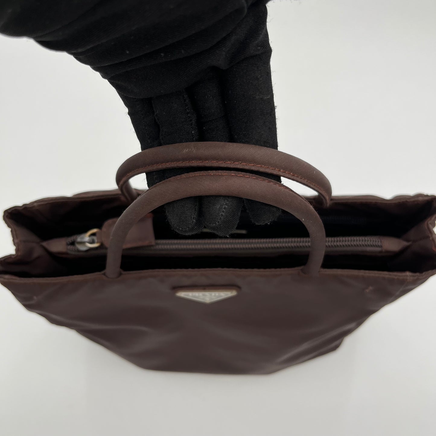 Prada Brown Nylon Open Tote