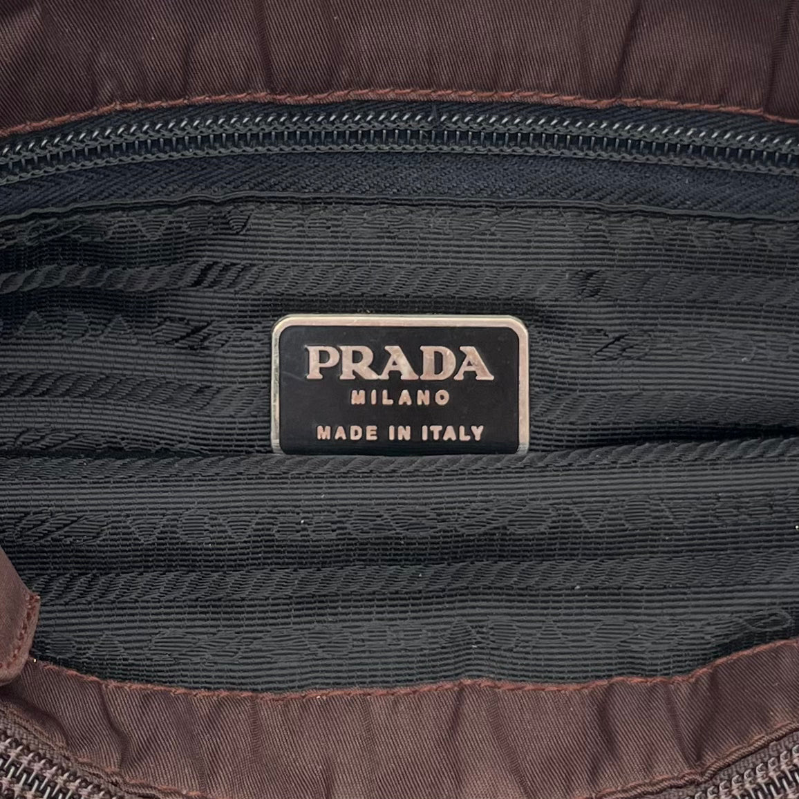 Prada Brown Nylon Open Tote