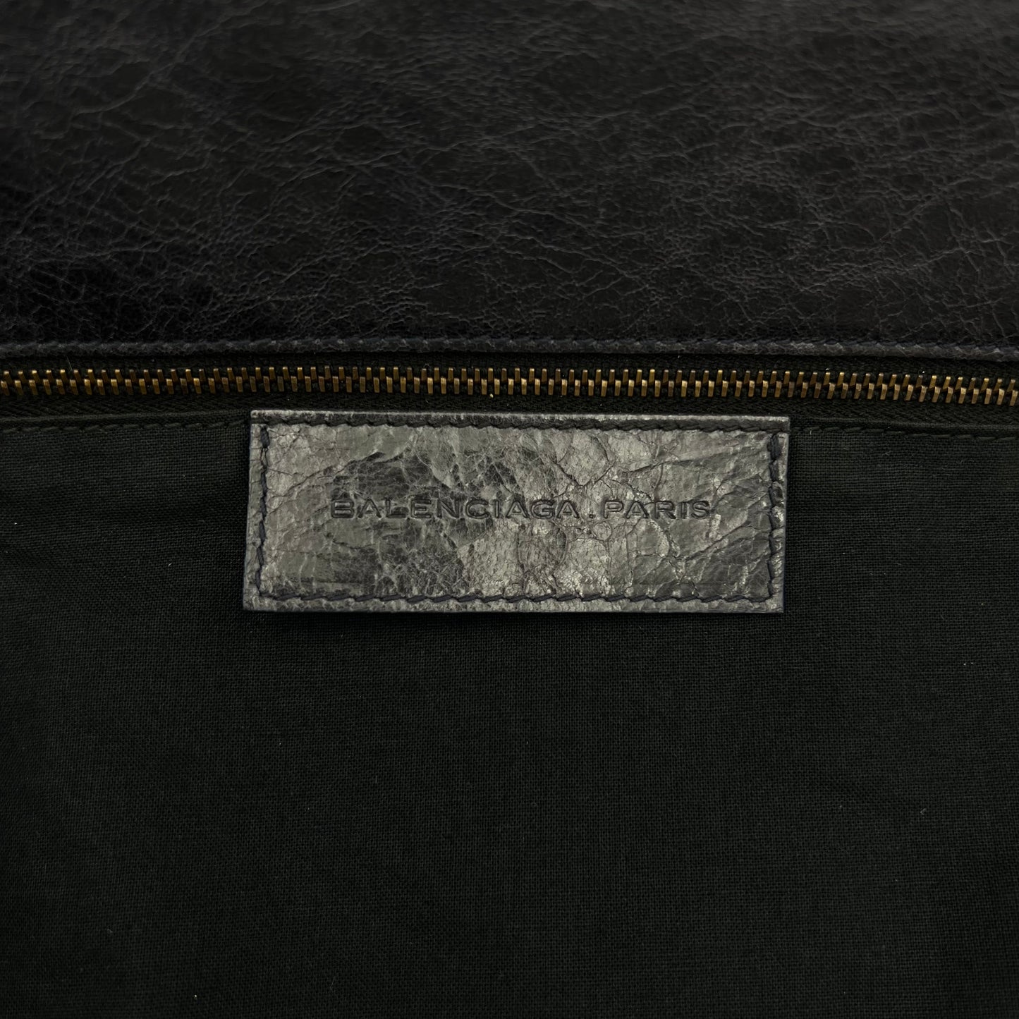 Balenciaga Black Lambskin Leather Large Sunday Tote