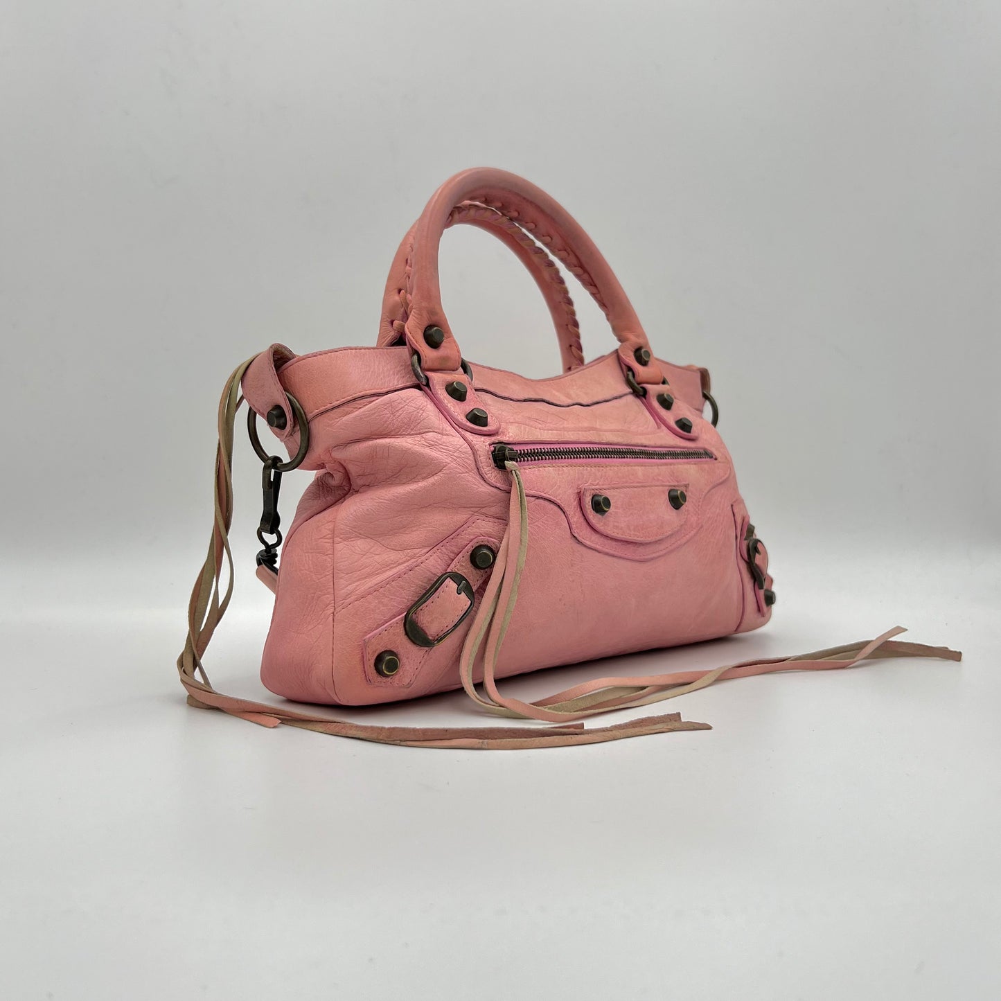 Balenciaga Pink Leather Classic The First City Bag