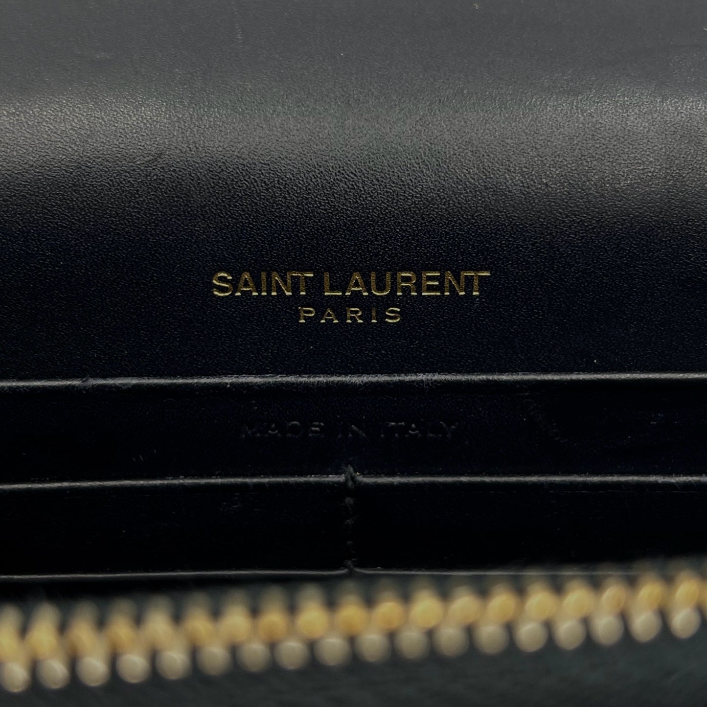 YSL Navy Blue Smooth Calfskin Small Kate Tassel Chain Bag w/ dust bag