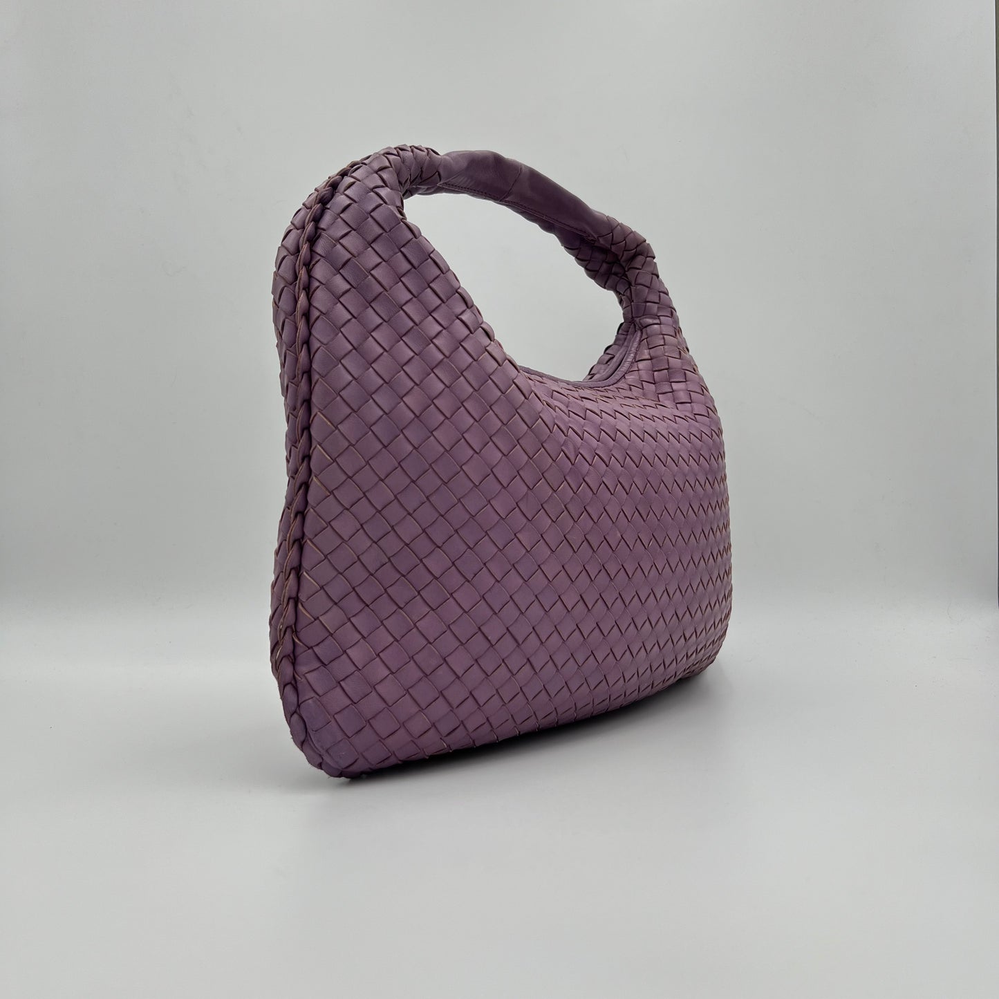 Bottega Veneta Purple Intrecciato Hobo Bag