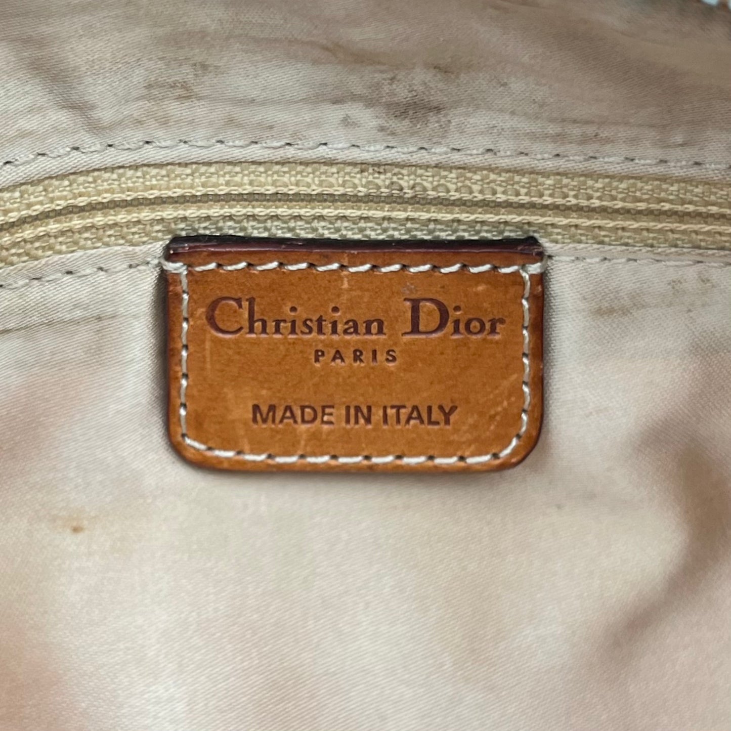 Christian Dior Brown Romantique Trotter Heart Lock Barrel Bag