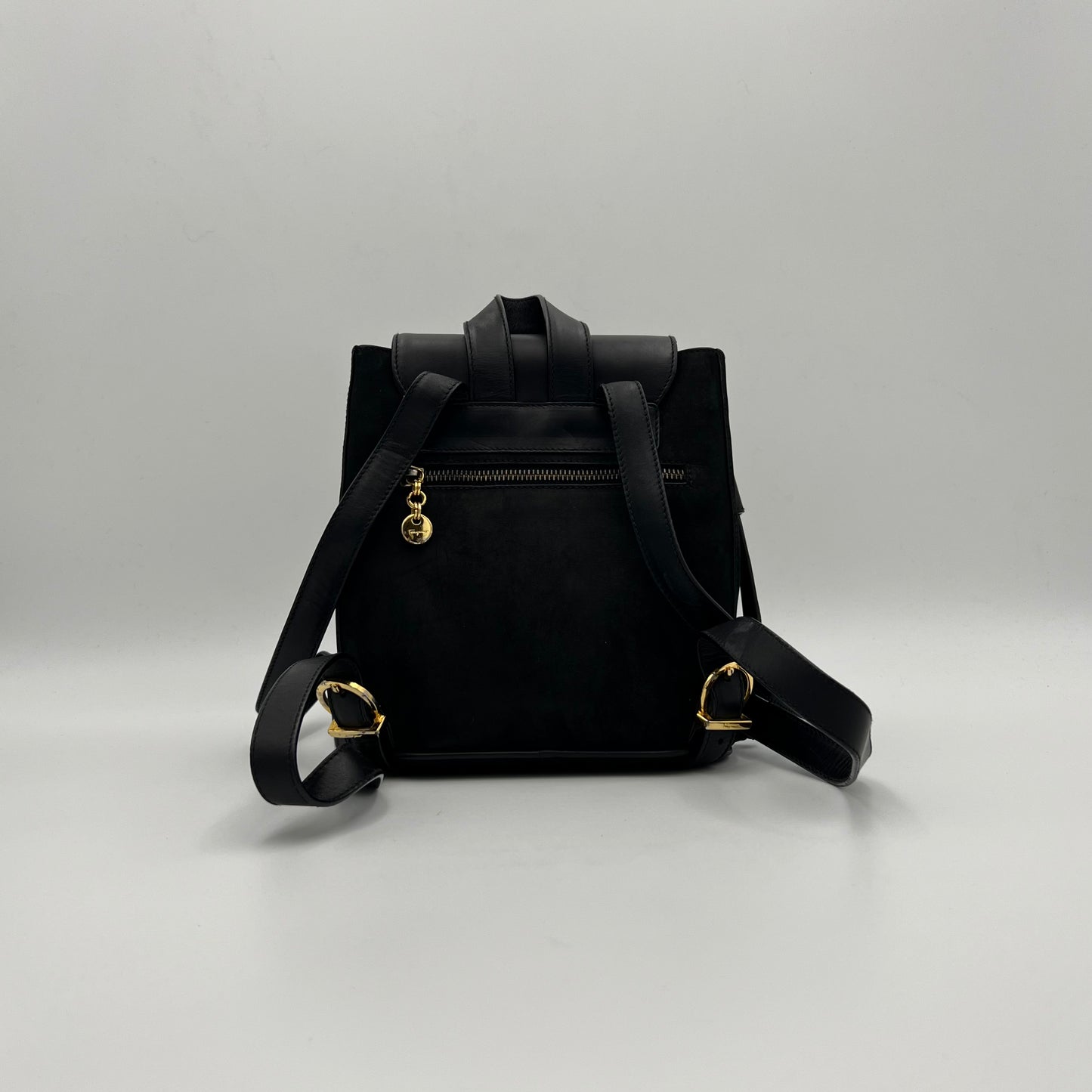Salvatore Ferragamo Black Vara Nubuck Backpack