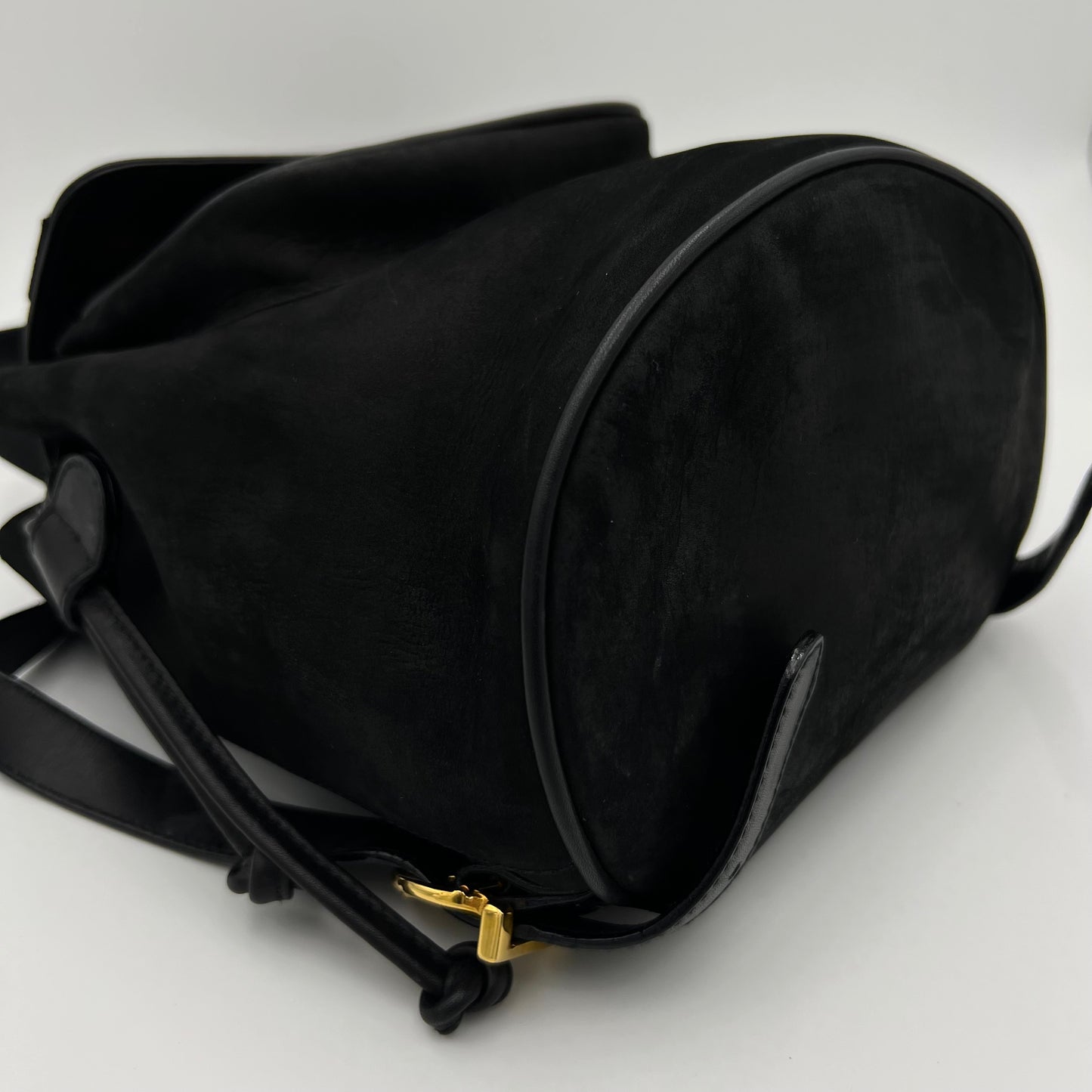 Salvatore Ferragamo Black Vara Nubuck Backpack