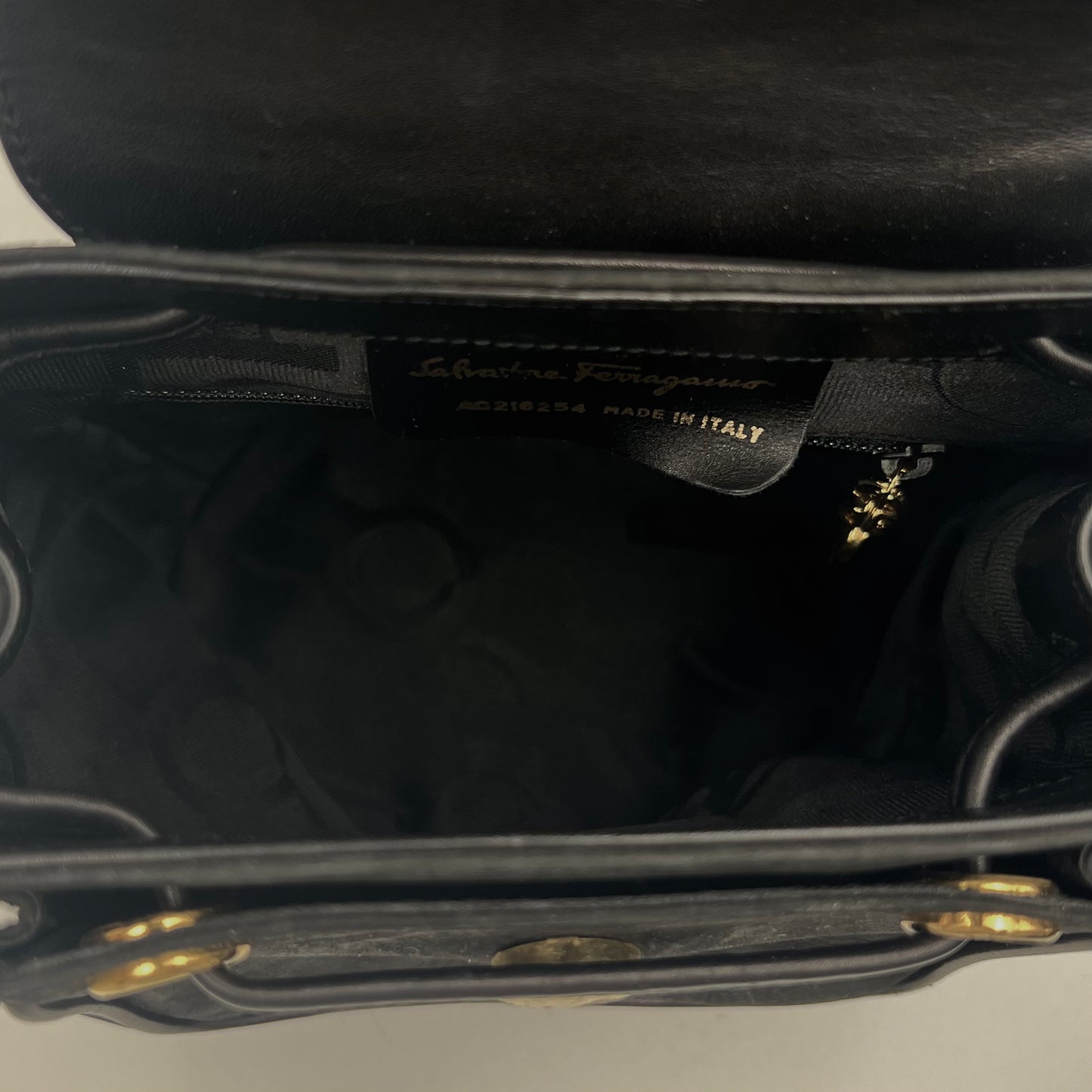 Salvatore Ferragamo Black Vara Nubuck Backpack