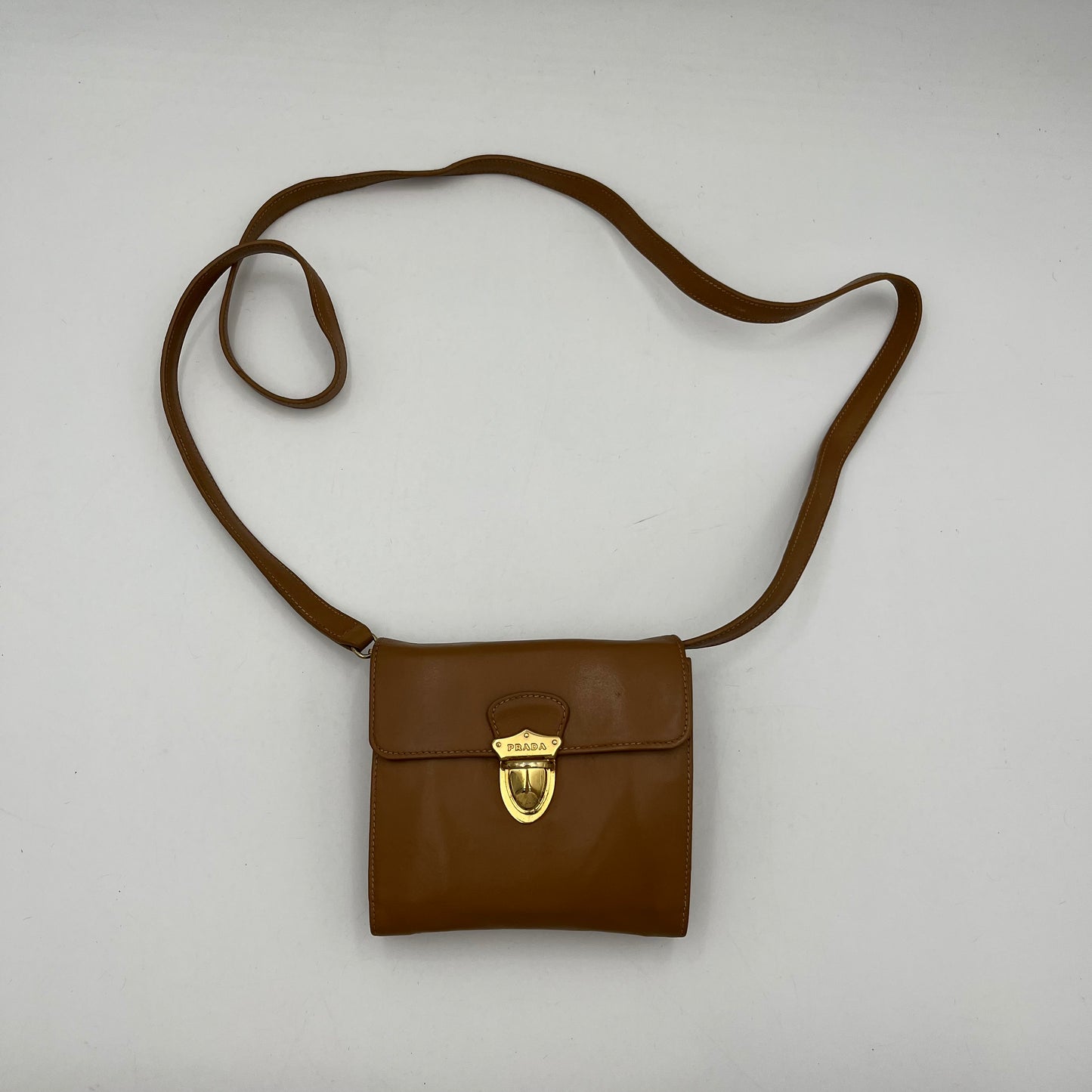 Prada Tan Leather Crossbody