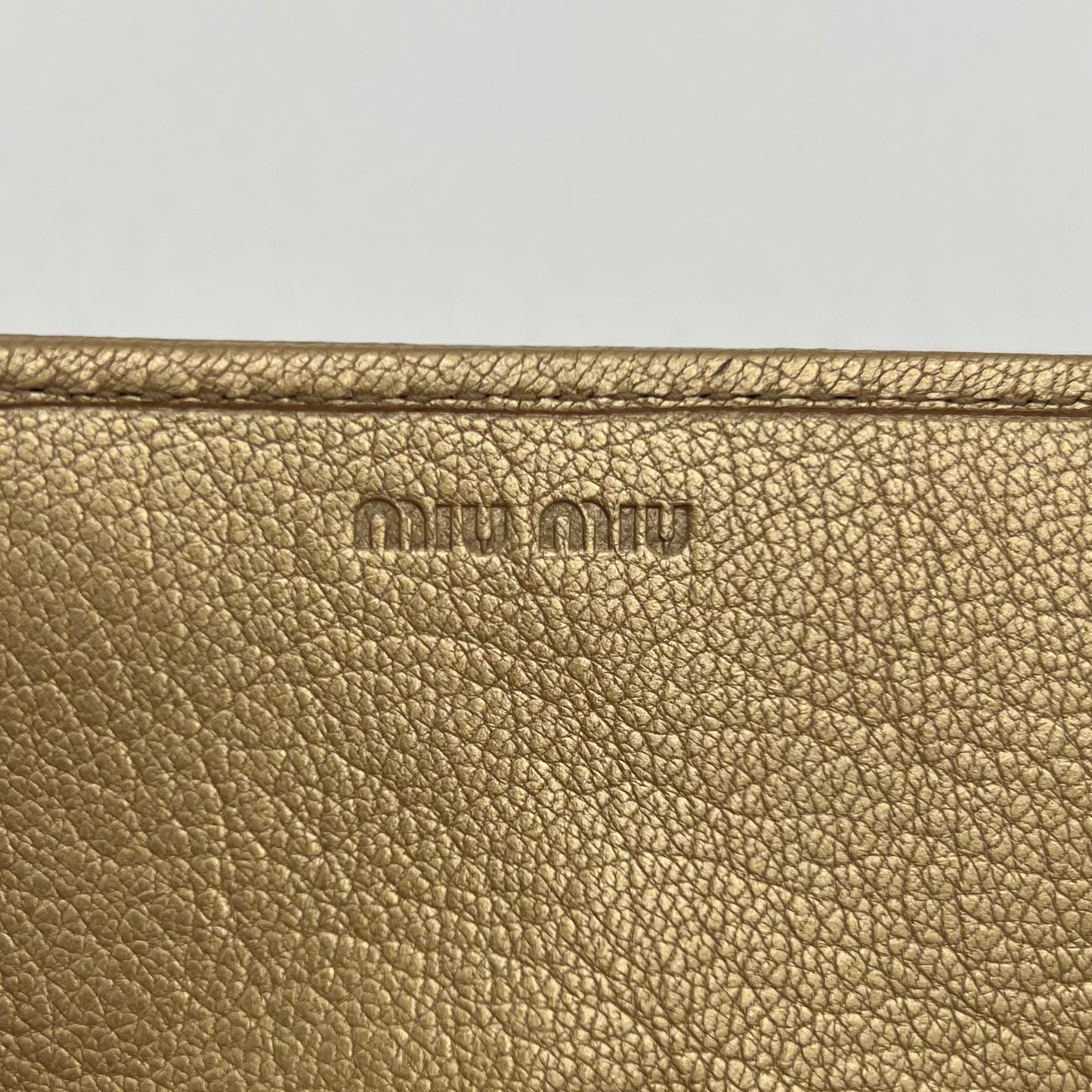 Miu Miu Crystal Gold Wallet Bag