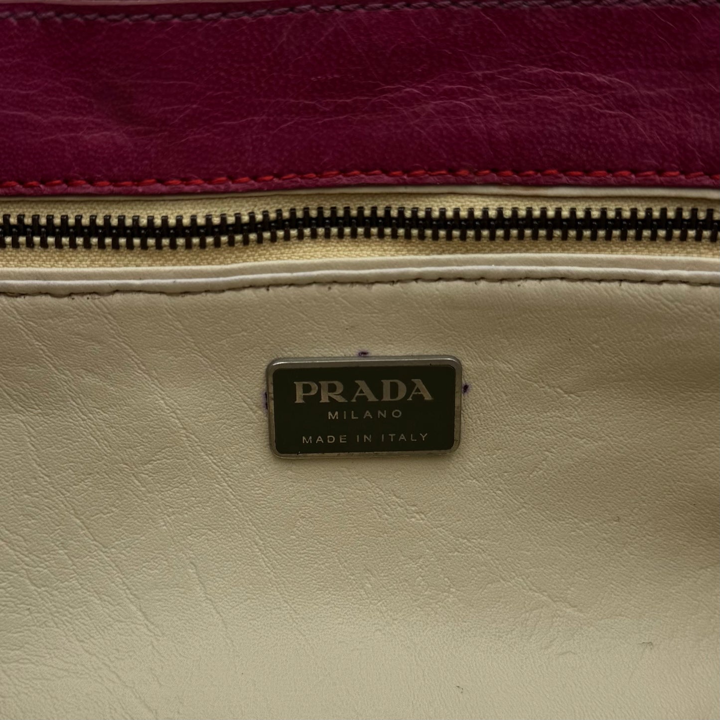 Prada Pink Nappa Gaufre Flap Chain Shoulder Bag