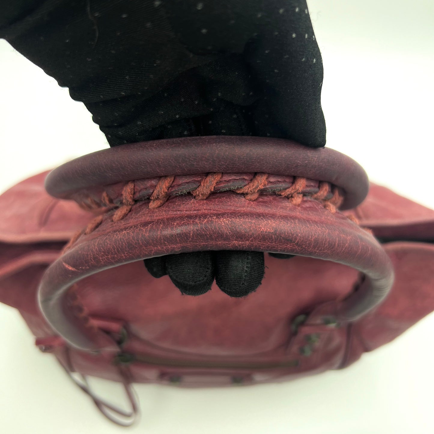 Balenciaga Raspberry Leather The City Tote Handbag
