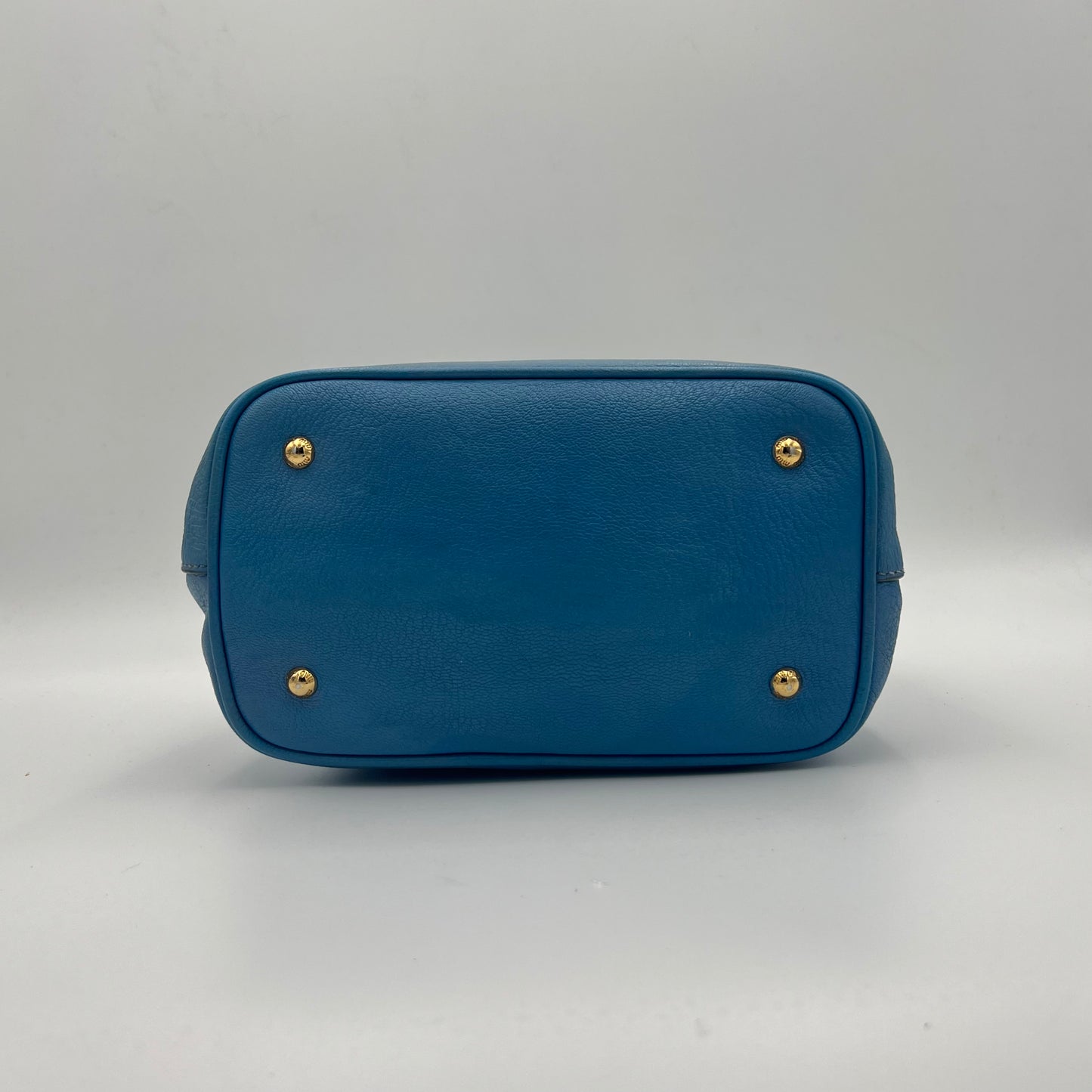 Miu Miu Light Blue Madras Leather Two-Way Satchel