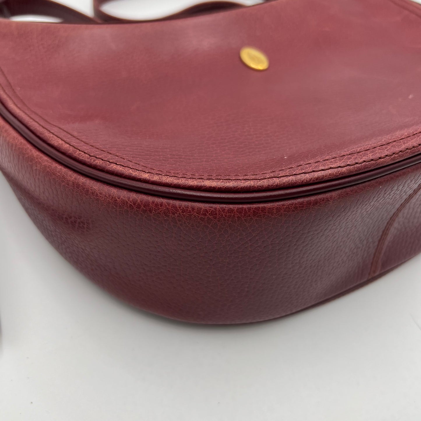Cartier Paris Must Line Bordeaux Hobo Shoulder Sling Bag