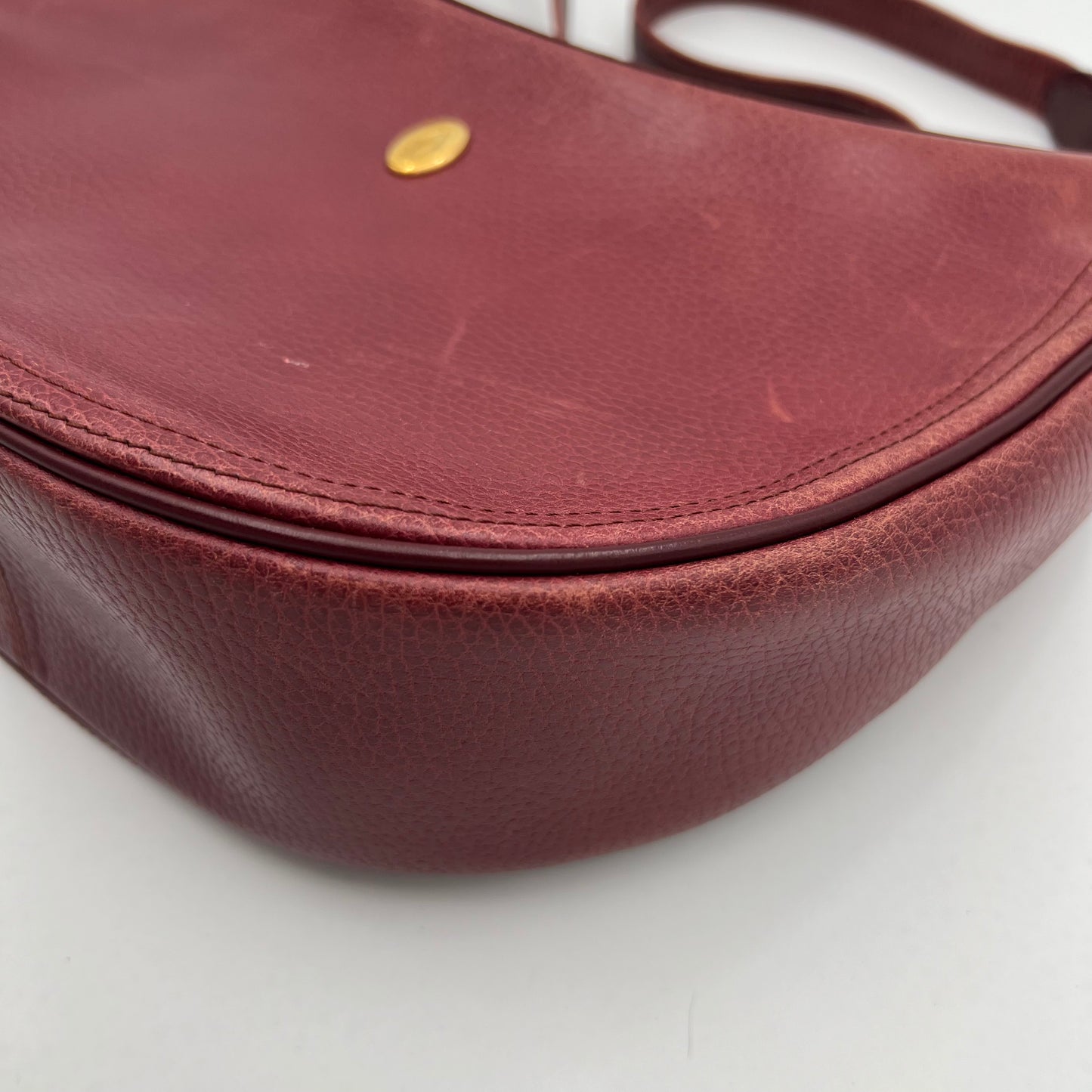 Cartier Paris Must Line Bordeaux Hobo Shoulder Sling Bag