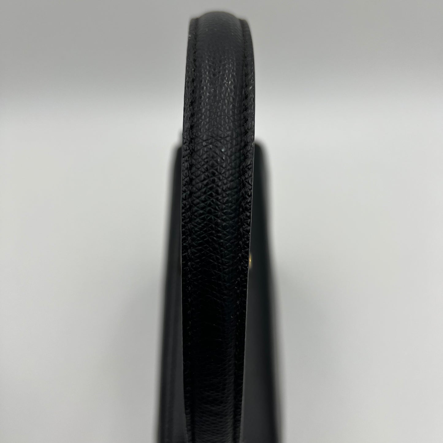 Celine Paris Black Grained Leather Twist Lock Box Bag