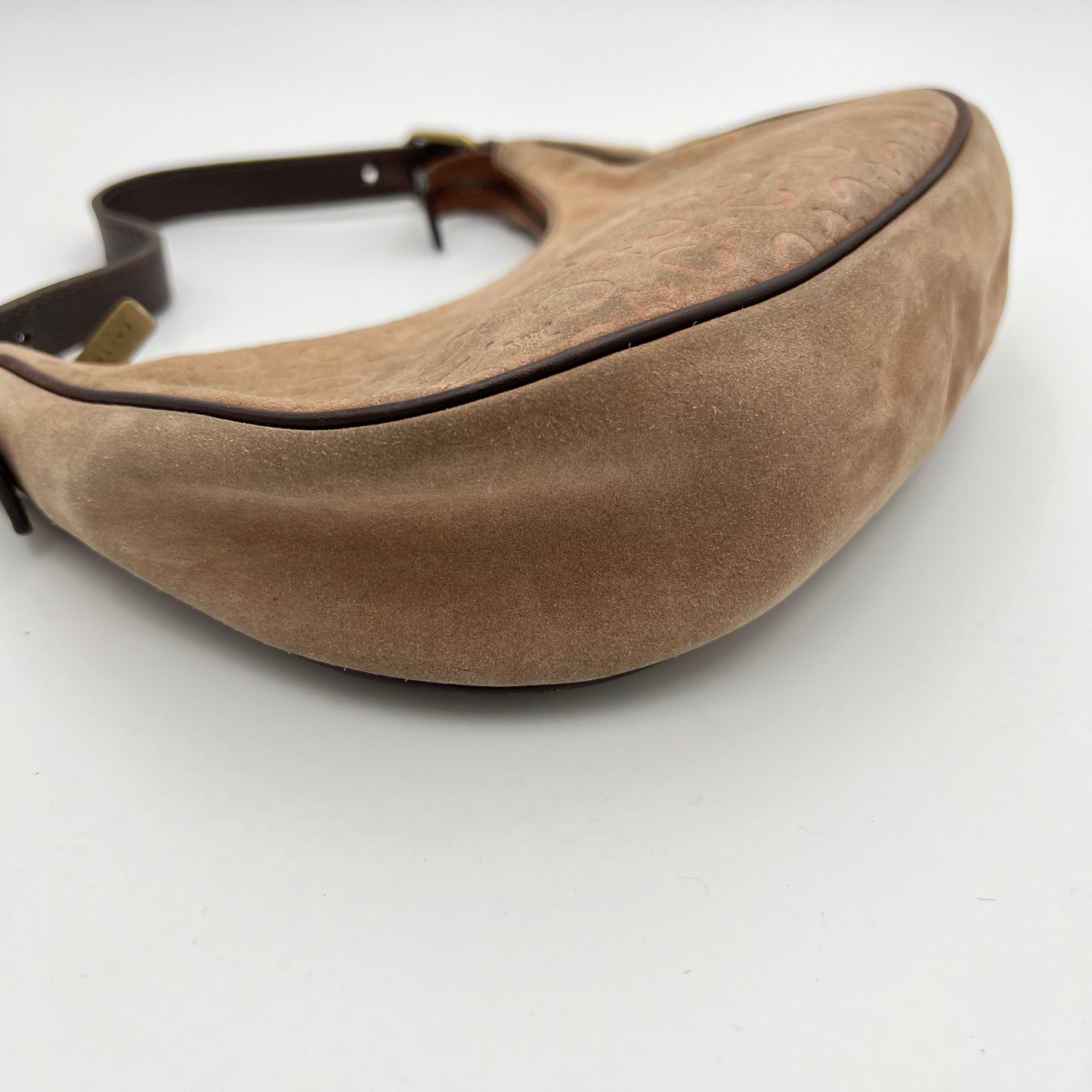 Celine Paris Beige C Macadam Suede Ava Hobo Baguette