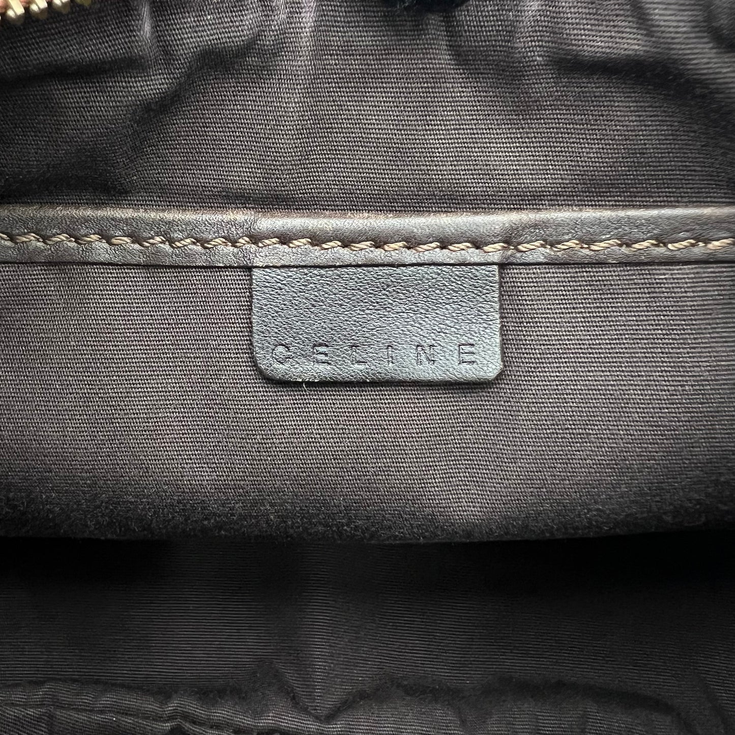 Celine Paris Beige C Macadam Suede Ava Hobo Baguette