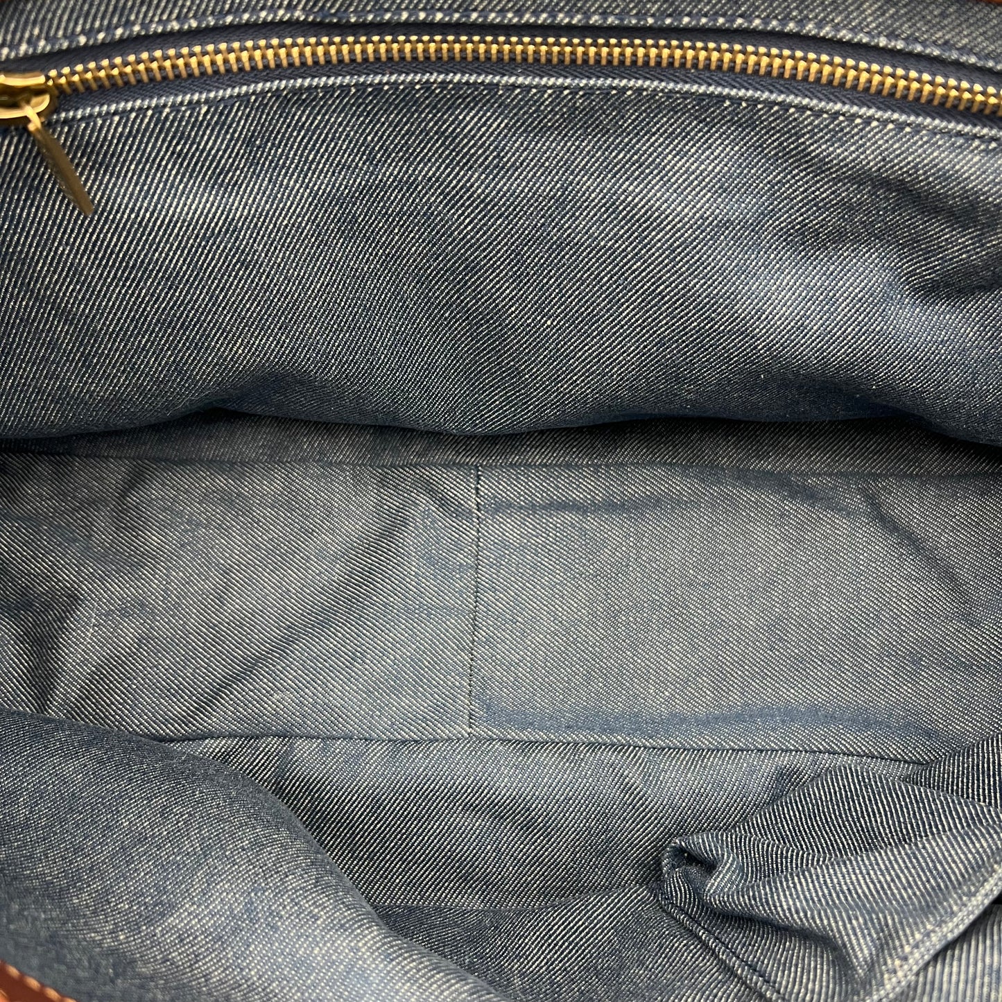 Celine Paris Macadam Denim Flap Large Shoulder Bag