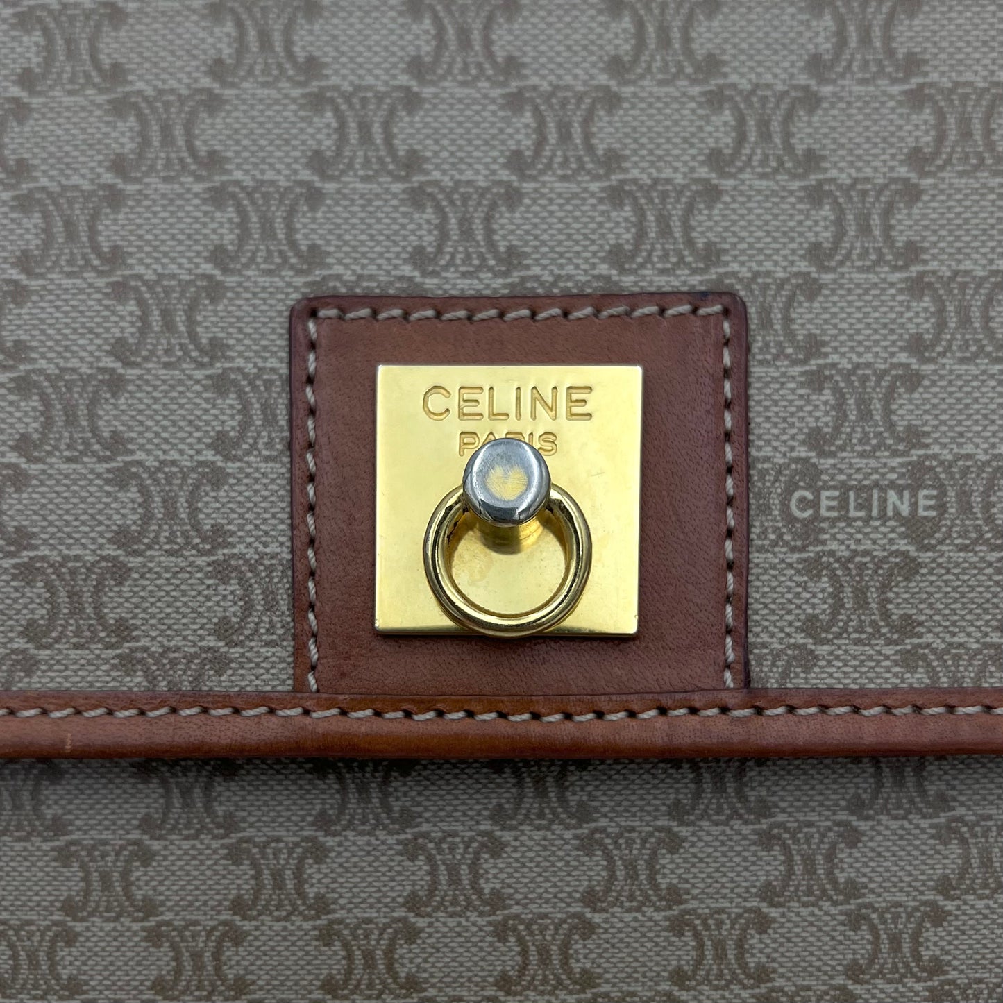 Celine Paris Macadam PVC Long Strap Tote Bag