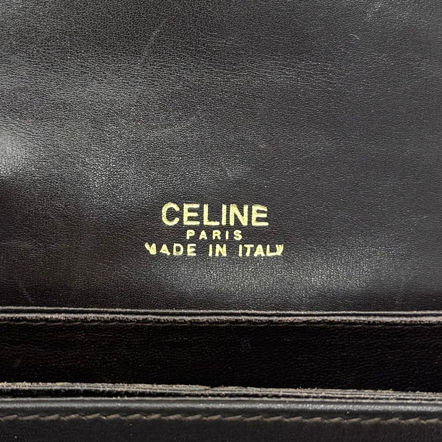 Celine Paris Dark Brown Leather Horse Carriage Box Shoulder Bag