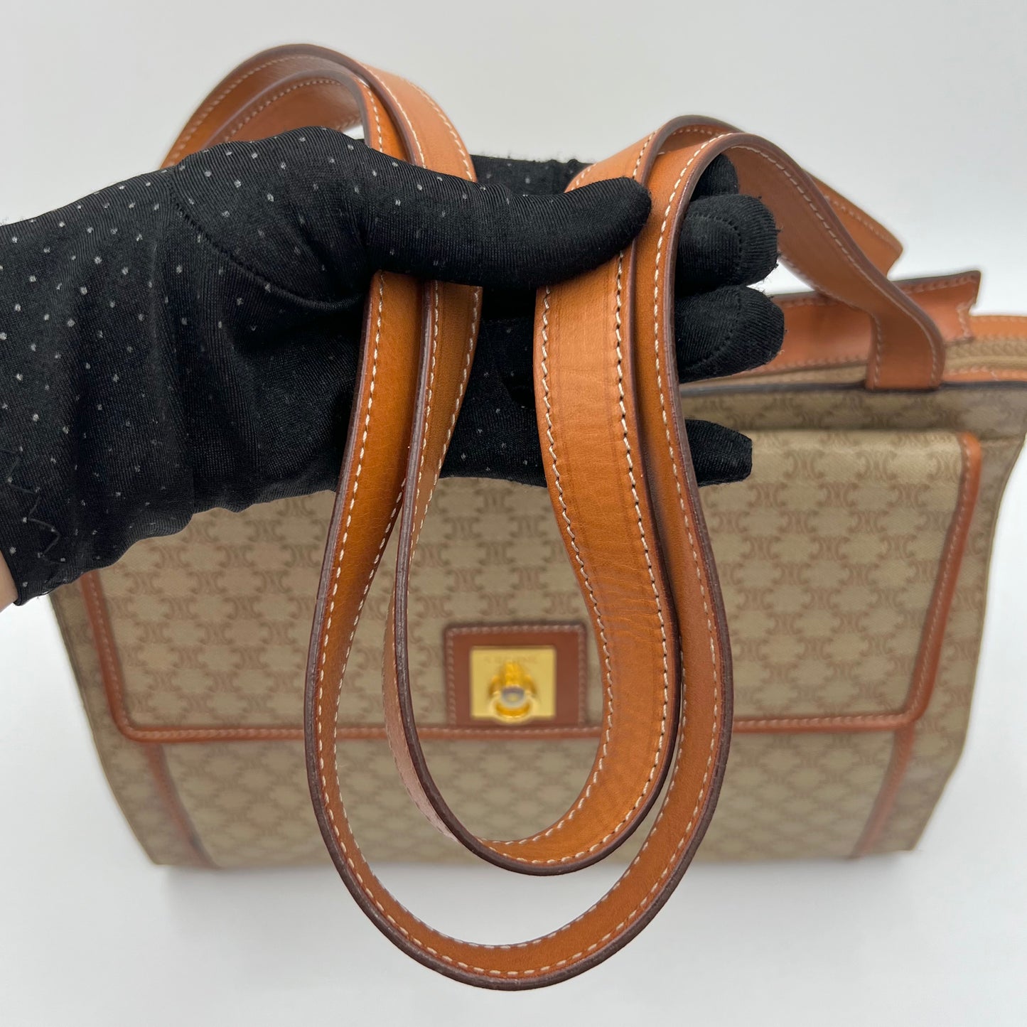 Celine Paris Macadam PVC Long Strap Tote Bag