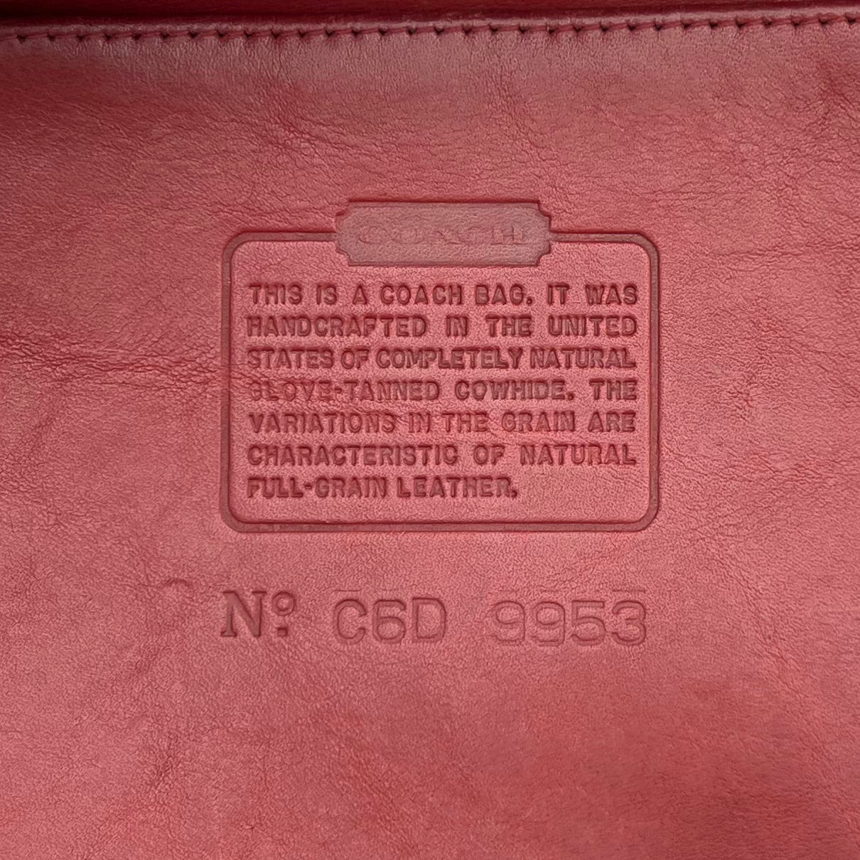 Coach Cherry Red Leather Duffle Sac