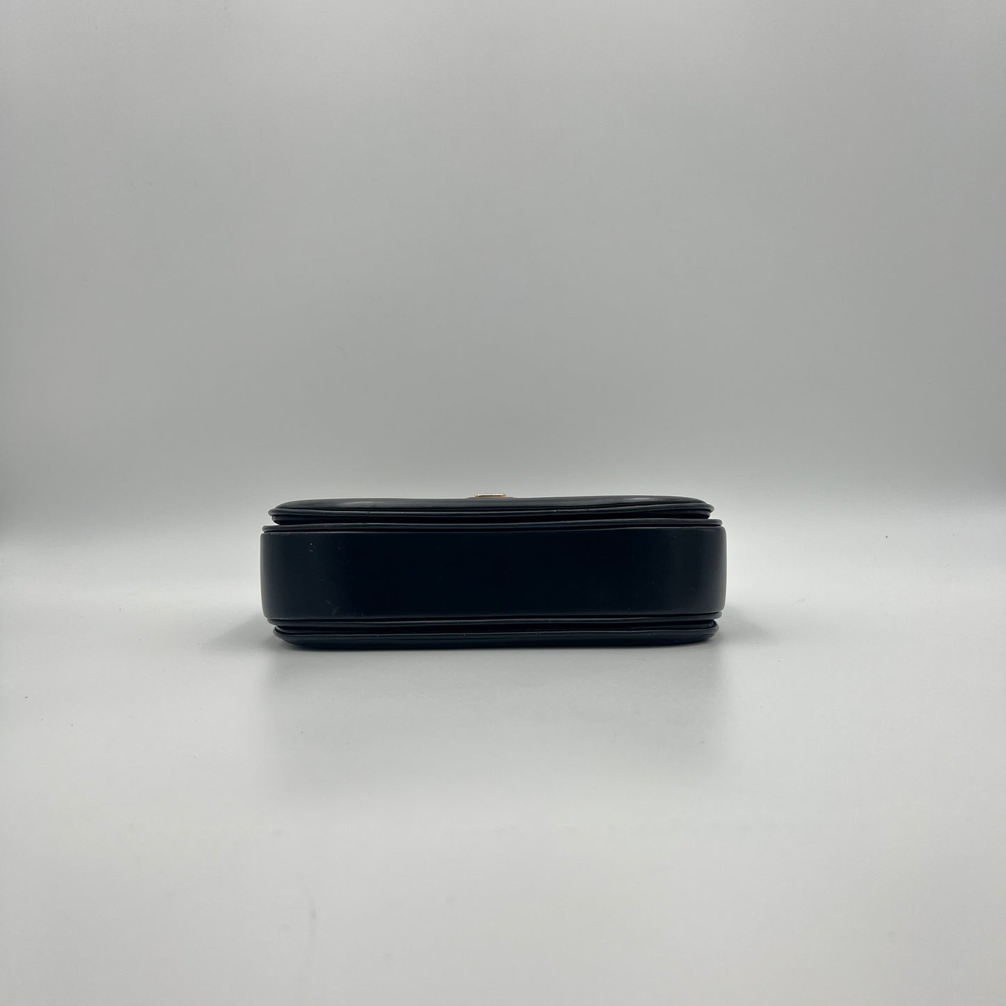 Celine Paris Black Leather Horse Carriage Twist Lock Box Bag