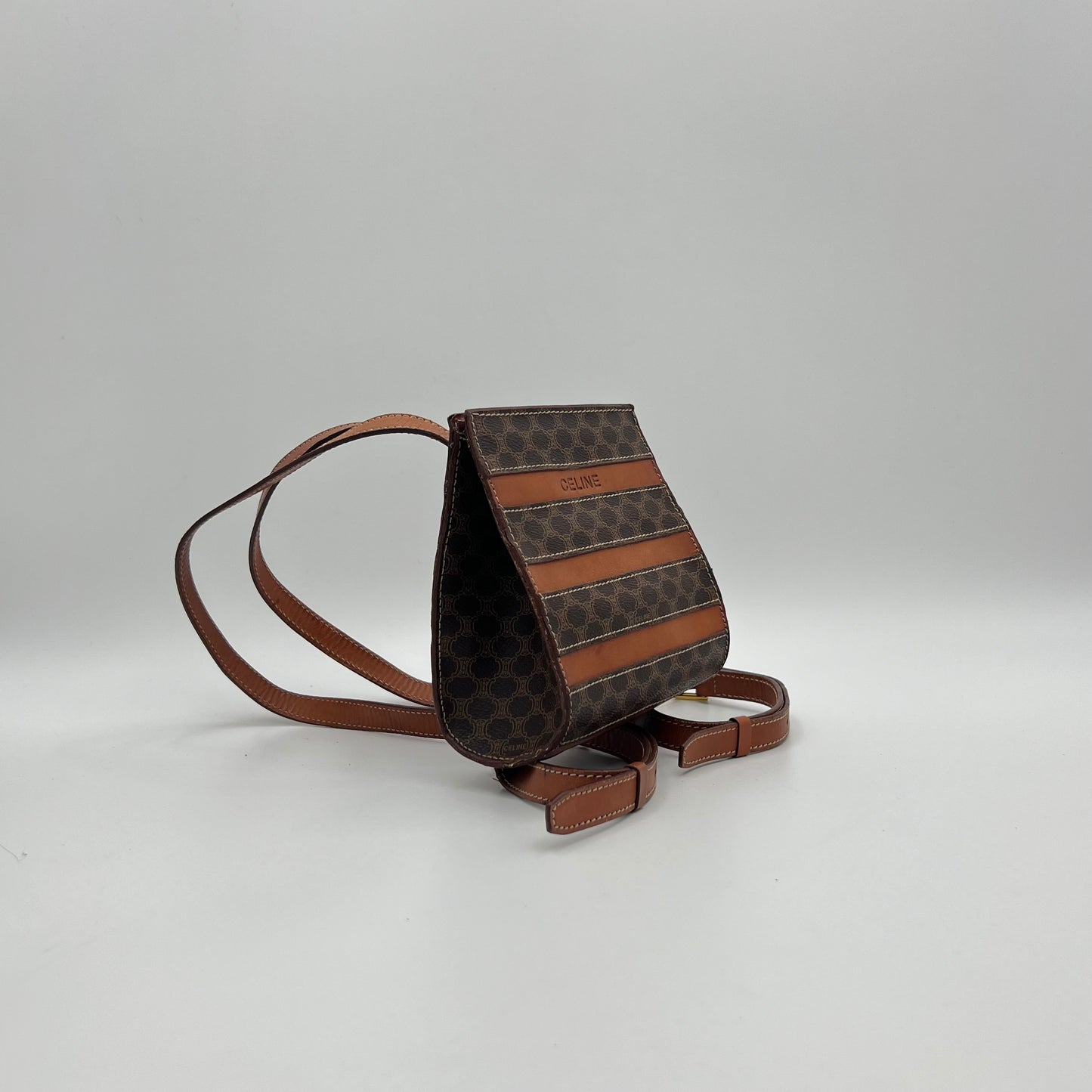 Celine Paris Macadam Stripes Mini Backpack