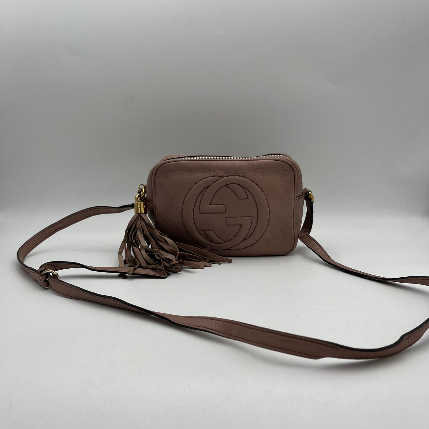 Gucci Dust Pink Leather Soho Disco Crossbody