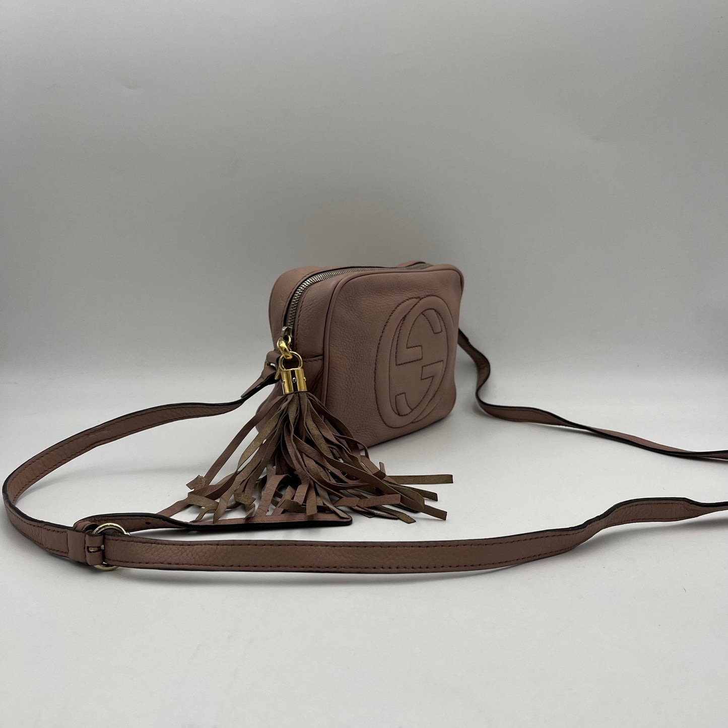 Gucci Dust Pink Leather Soho Disco Crossbody