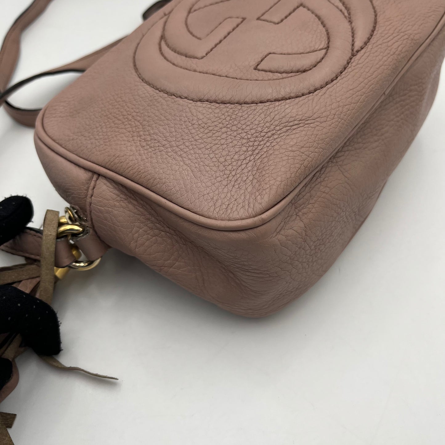 Gucci Dust Pink Leather Soho Disco Crossbody