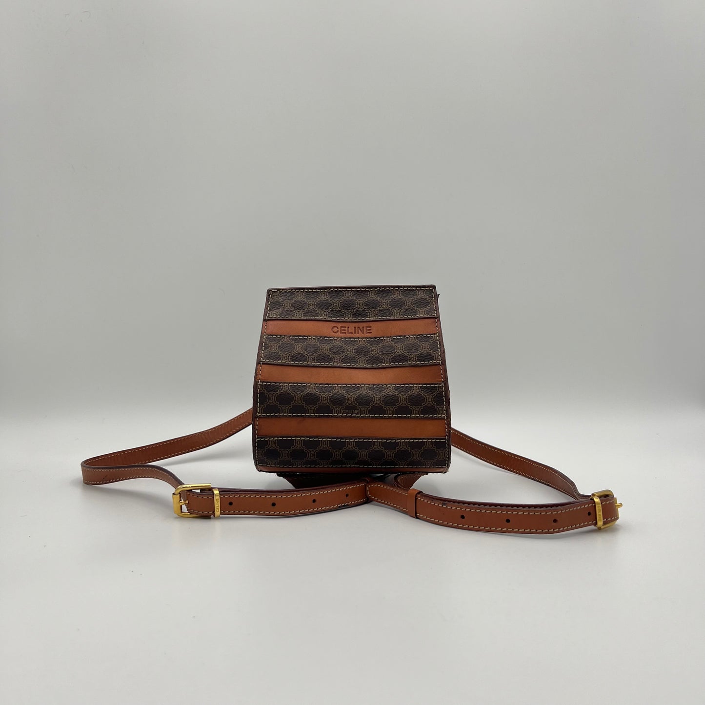 Celine Paris Macadam Stripes Mini Backpack