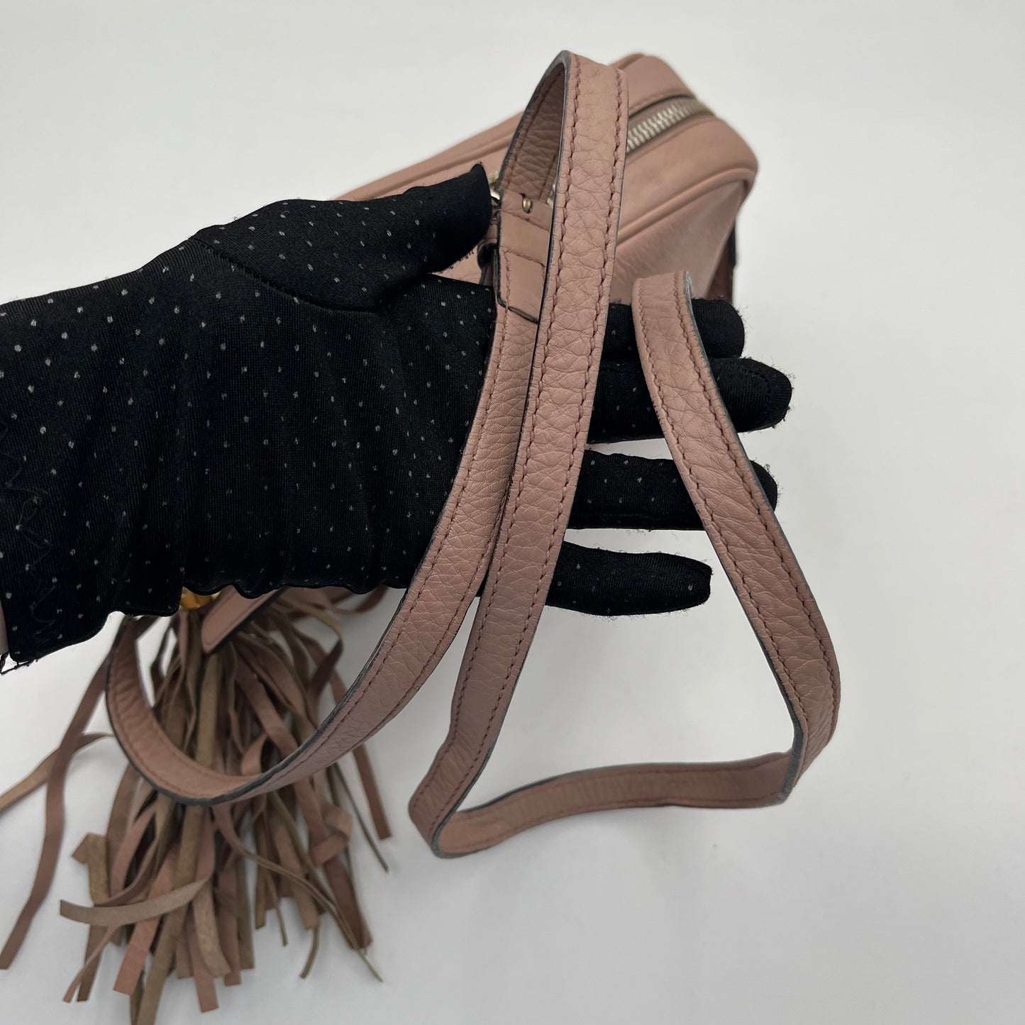 Gucci Dust Pink Leather Soho Disco Crossbody