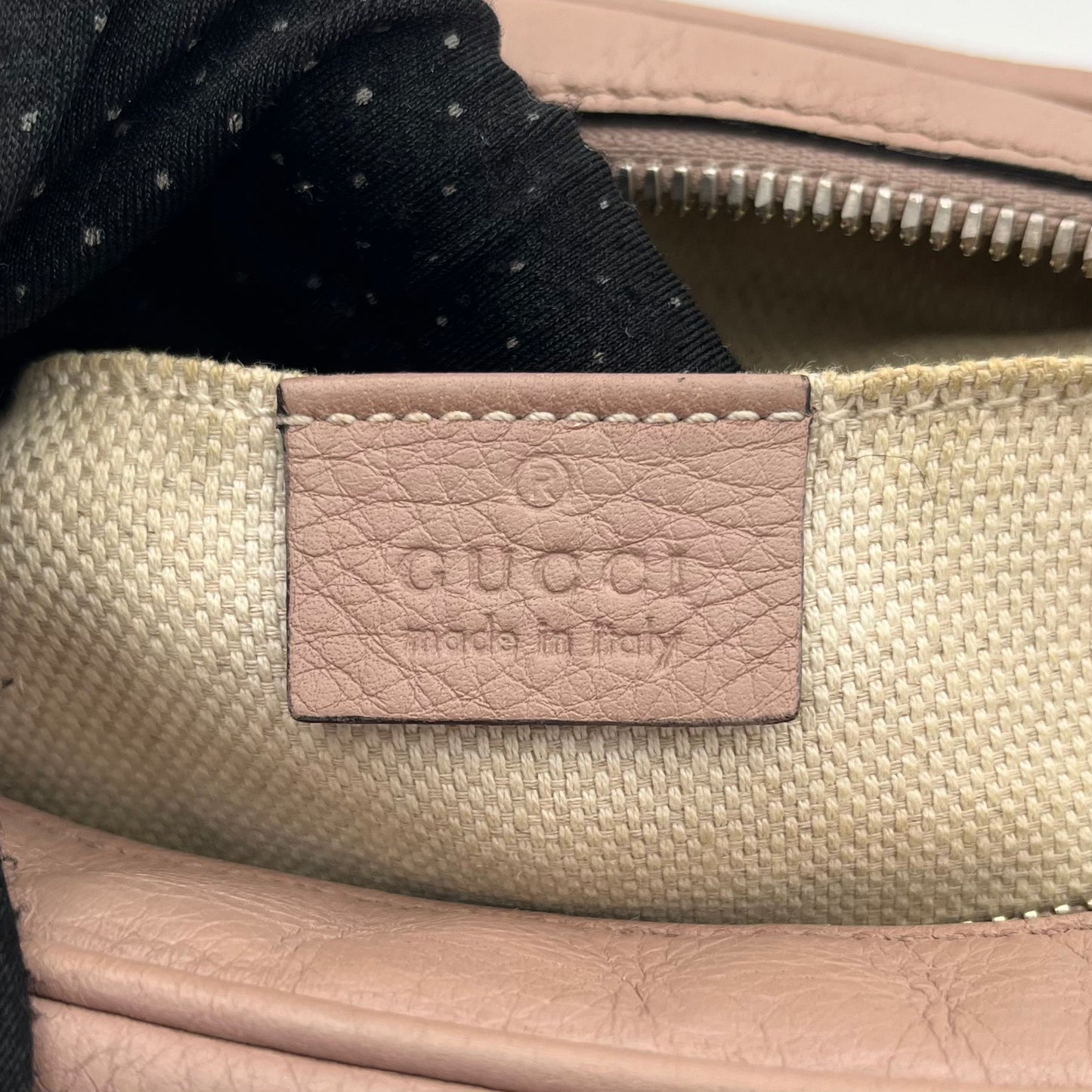 Gucci Dust Pink Leather Soho Disco Crossbody