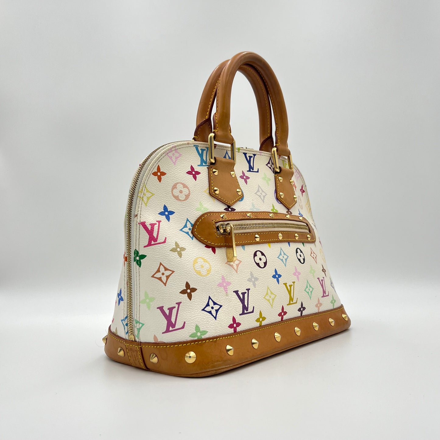 LV Takashi Murakami White Multicolor Alma PM
