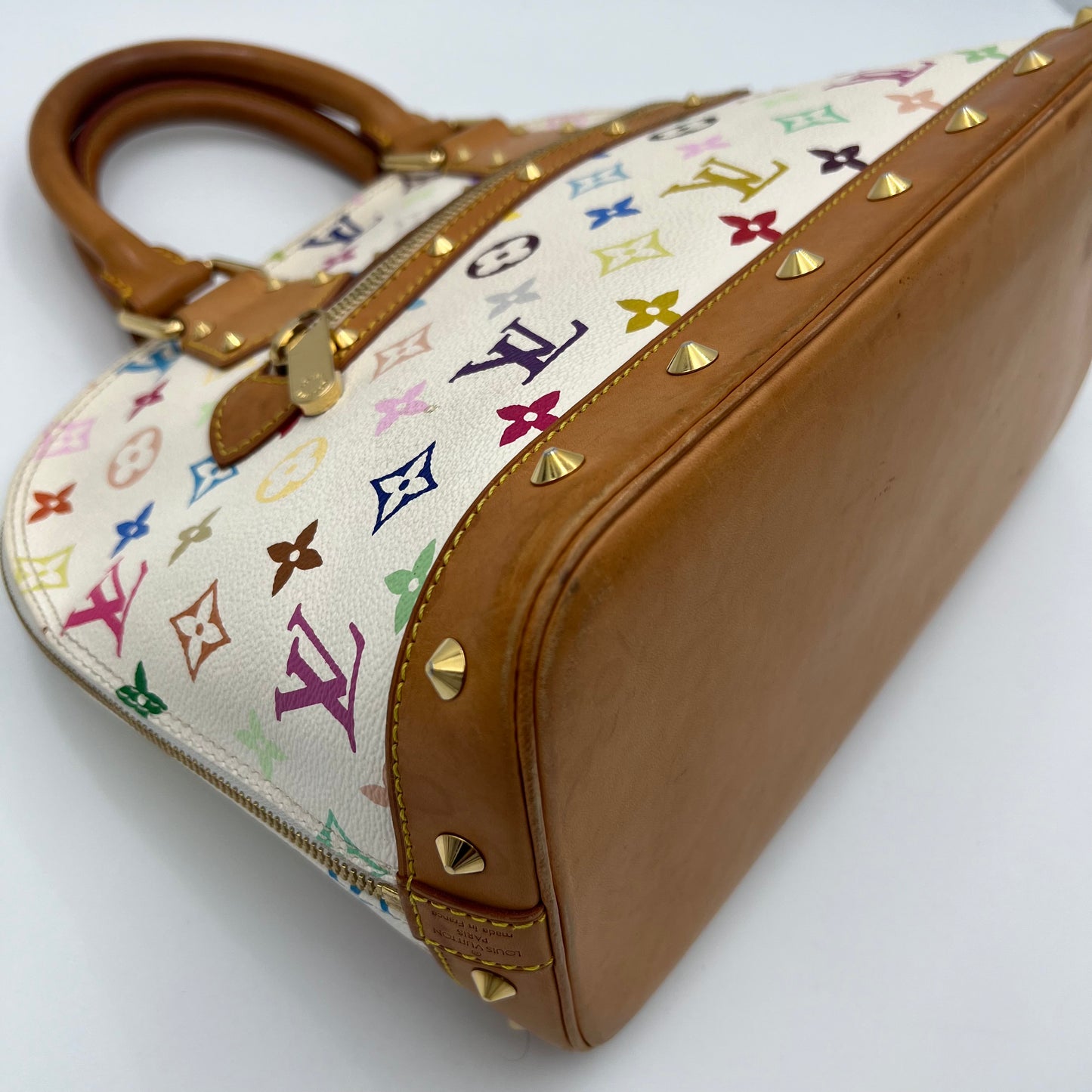 LV Takashi Murakami White Multicolor Alma PM