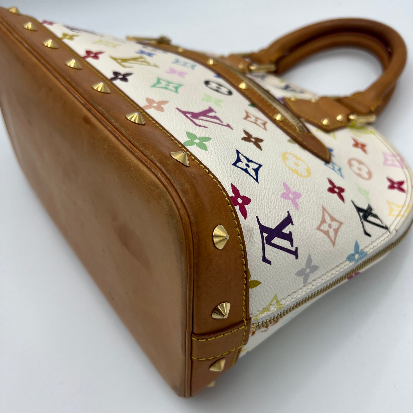 LV Takashi Murakami White Multicolor Alma PM