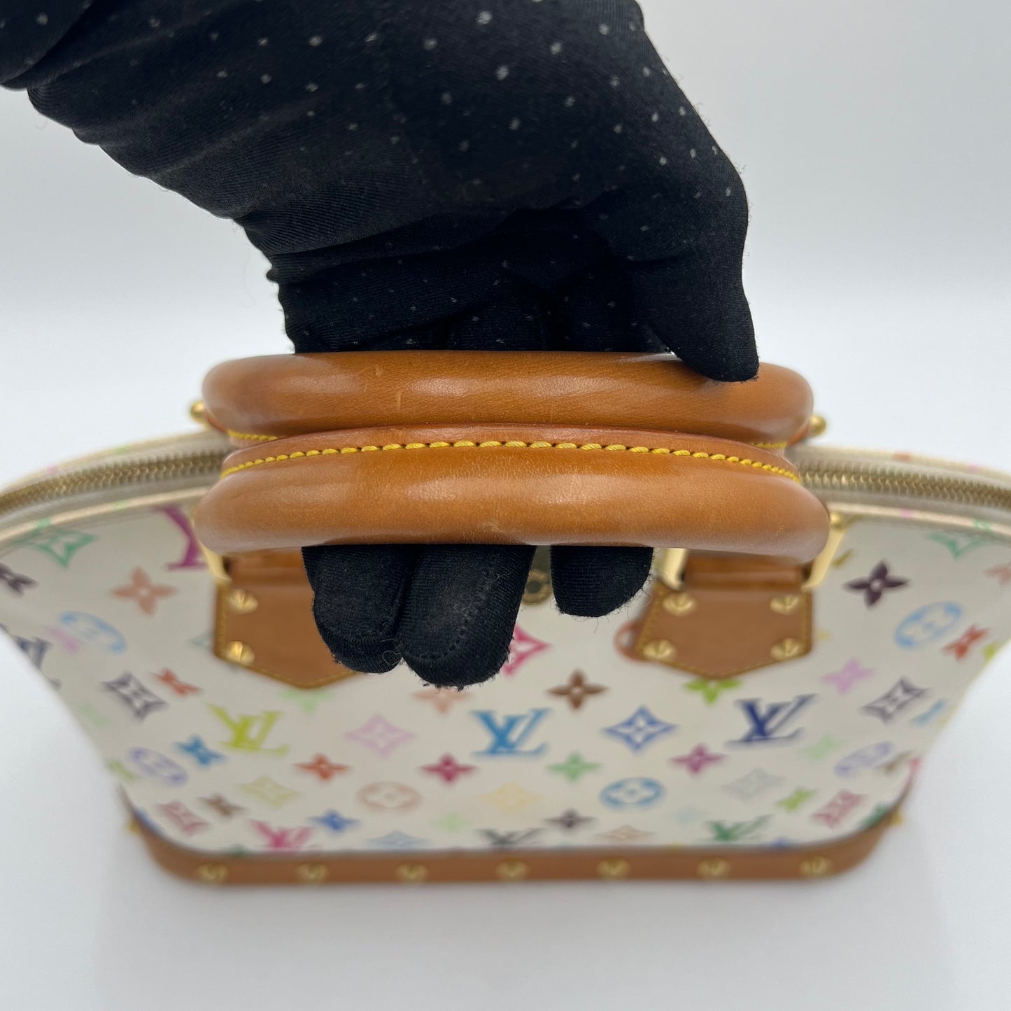 LV Takashi Murakami White Multicolor Alma PM